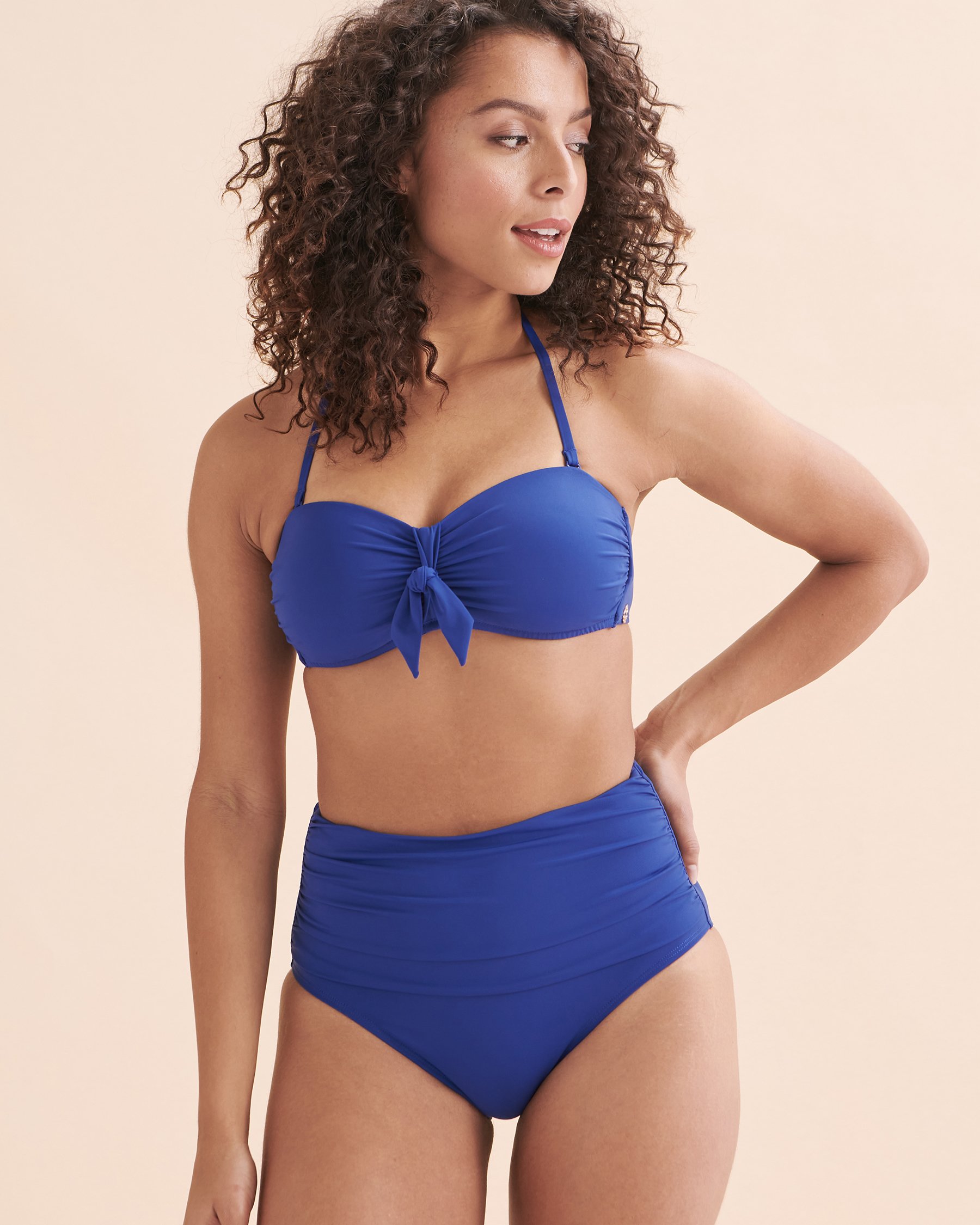 TURQUOISE COUTURE Bandeau Bikini Top Azure Blue 01100250 - View4