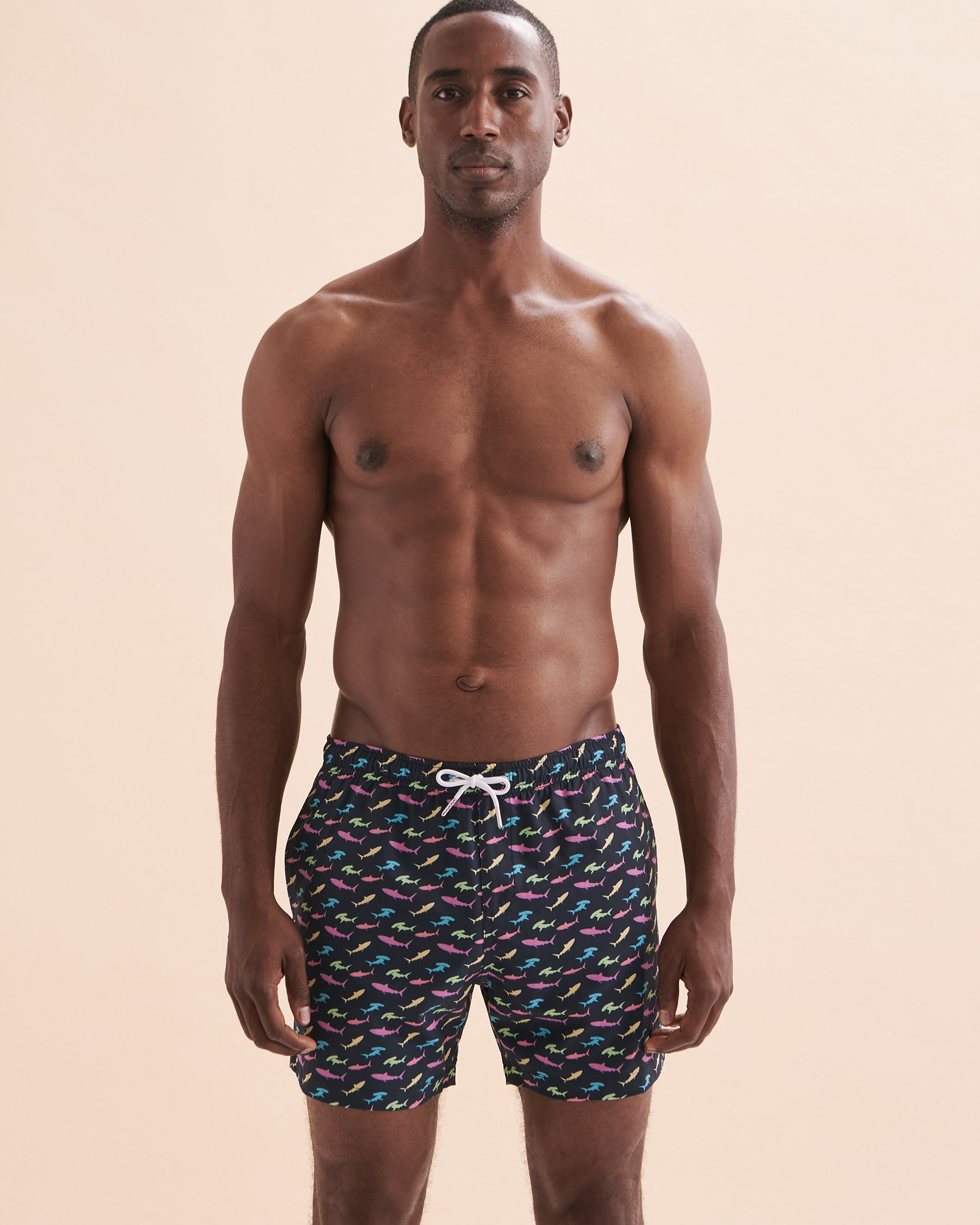 BERMIES Color Shark Volley Swimsuit Black CLRSHARK-CLA - View6