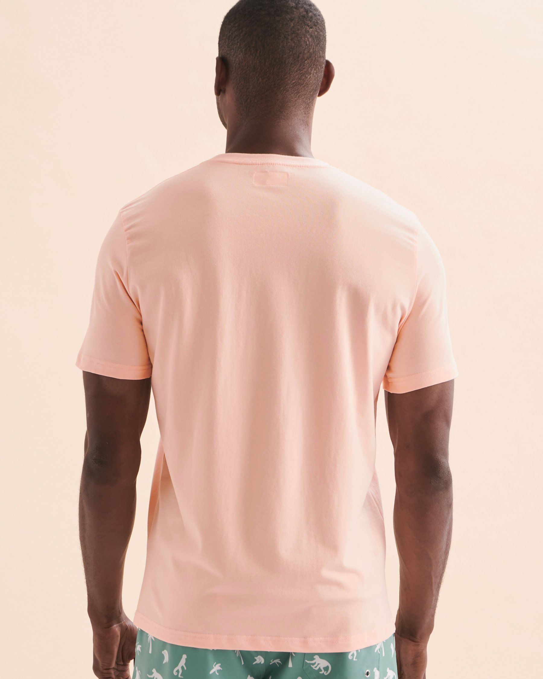BERMIES T-shirt en coton Sharkfin Rose SHARKFIN-TSH - Voir2