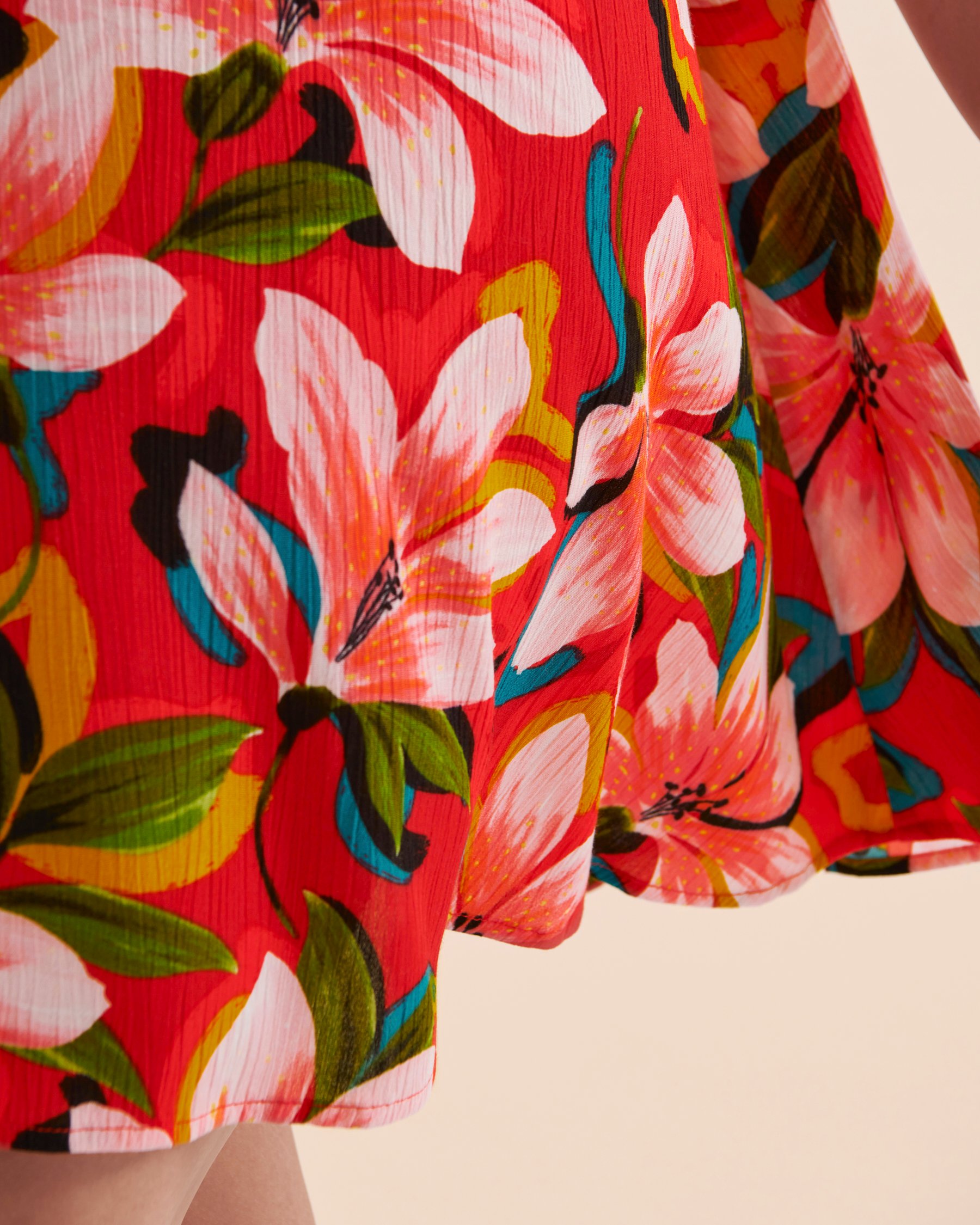 SKYE Break of Day High Neck Halter Dress Ruby Tropical SK759620 - View4