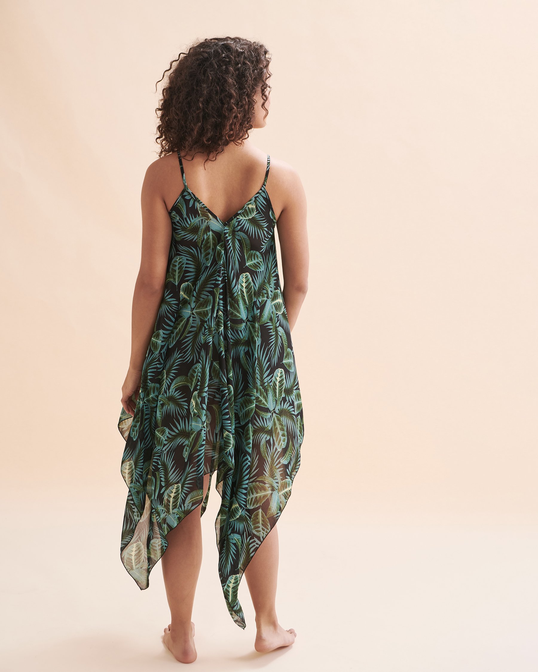 COVER ME Jungle Fever Chiffon Midi Dress Tropical Leaves 24022288 - View2