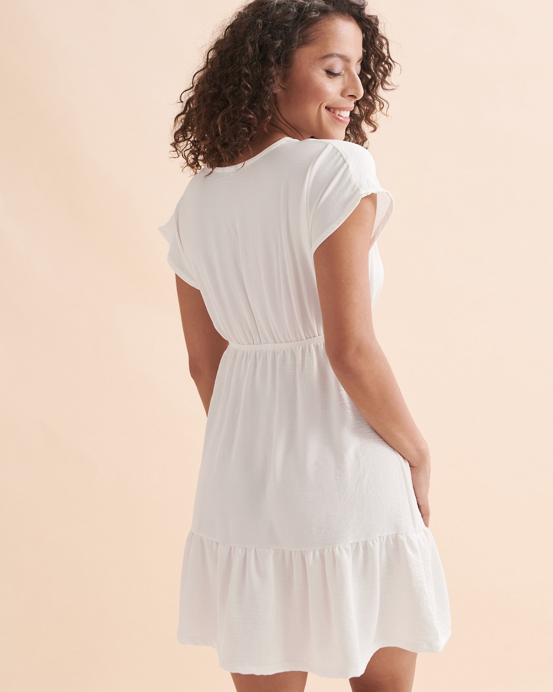 COVER ME Positano Airflow Short Dress Vanilla 24052579 - View2