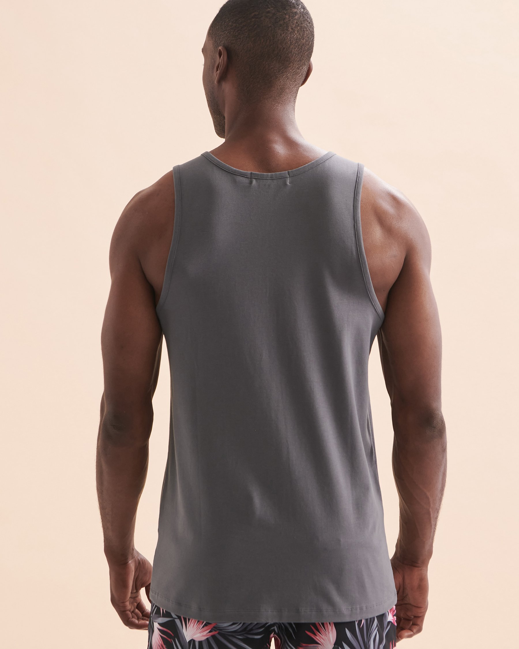 HAMABE Camisole en coton Gris foncé 04100016 - View3