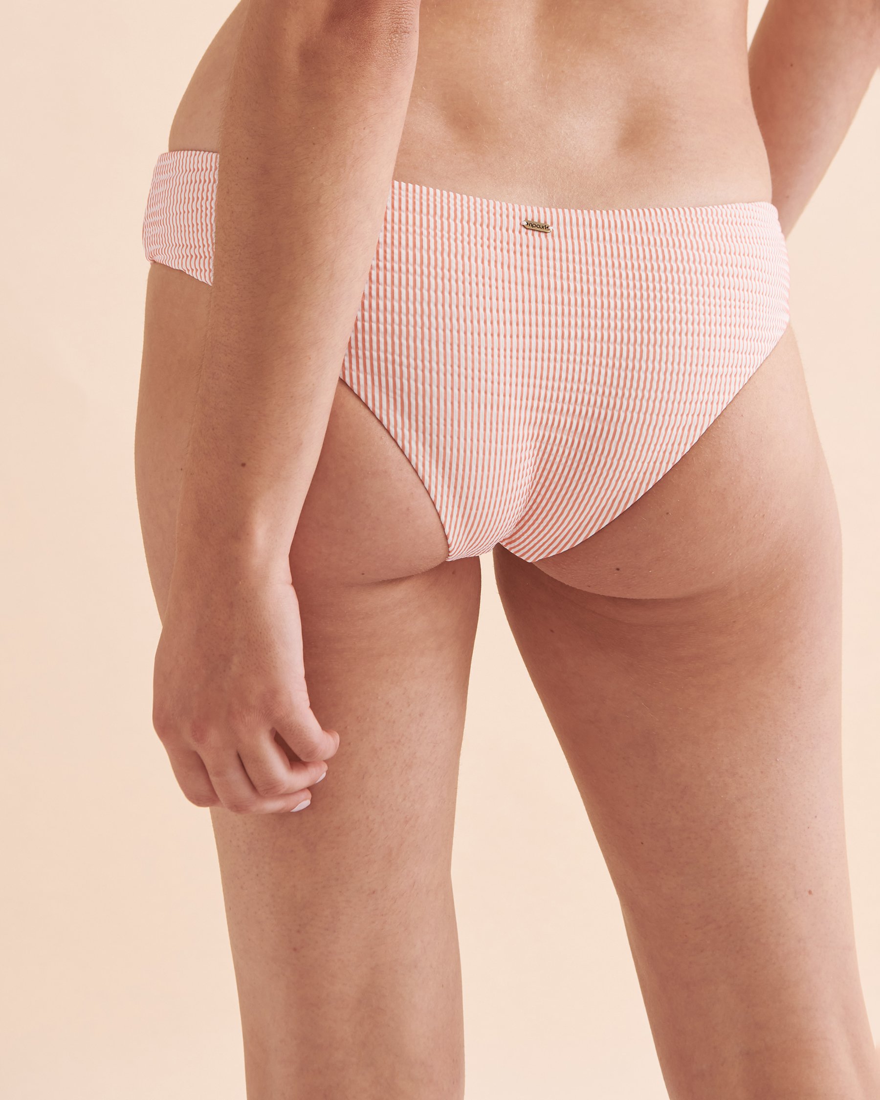 RIP CURL La Quinta Cheeky Bikini Bottom Coral/Cream 0CWWSW - View2