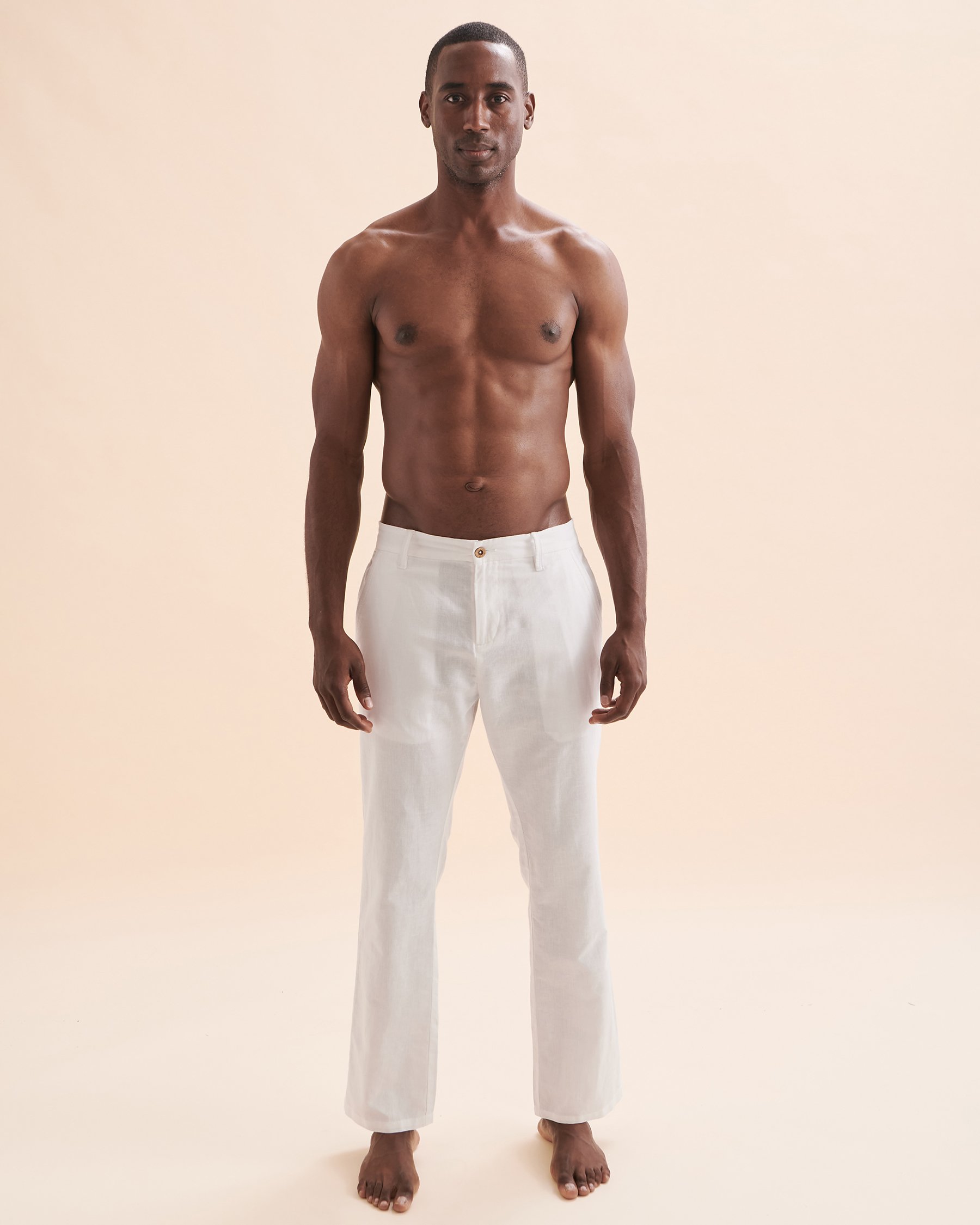 PUBLIC BEACH Linen Pants White PB6101BIK - View5