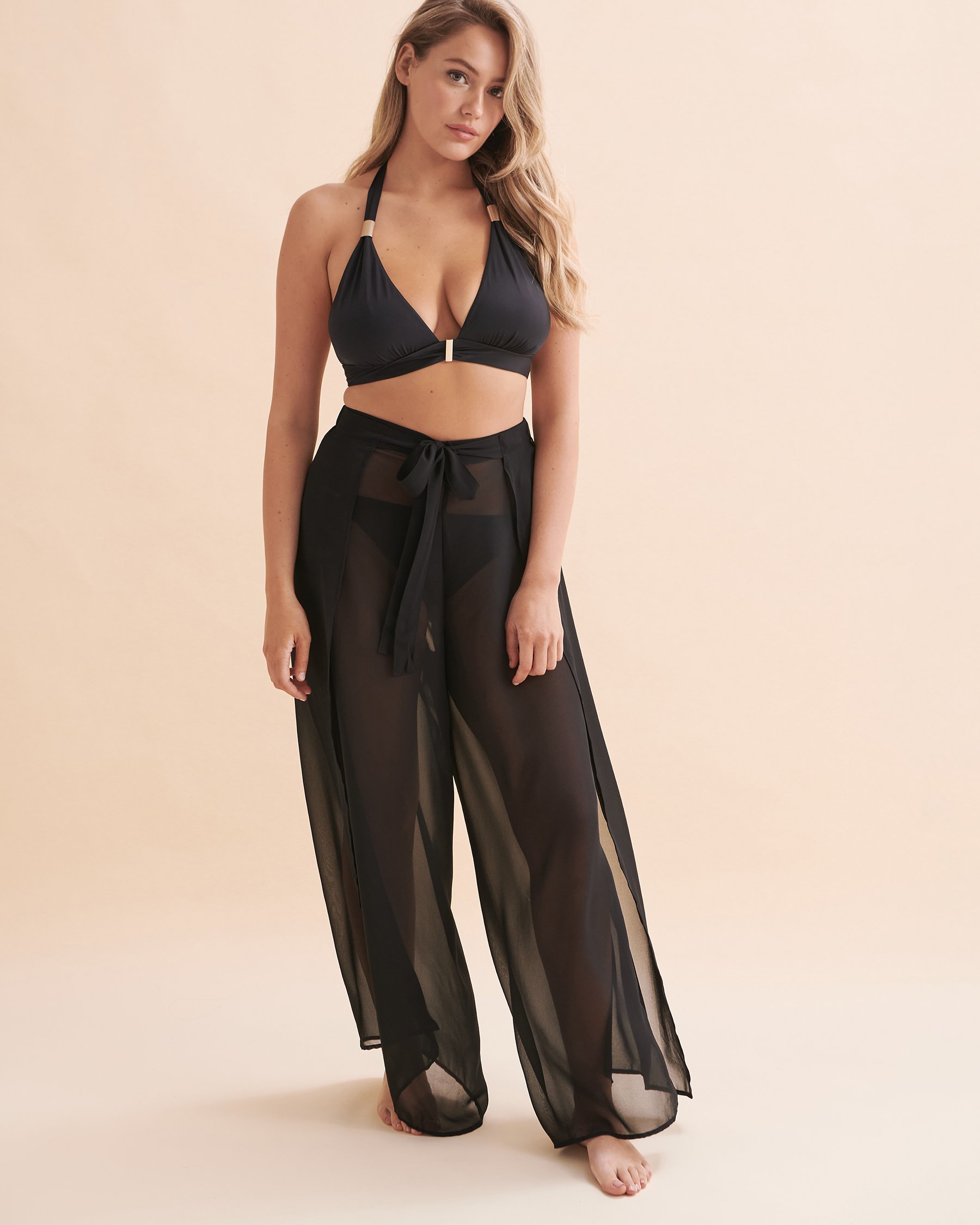 SANTEMARE Pantalon avec ceinture Noir 02200019 - View5