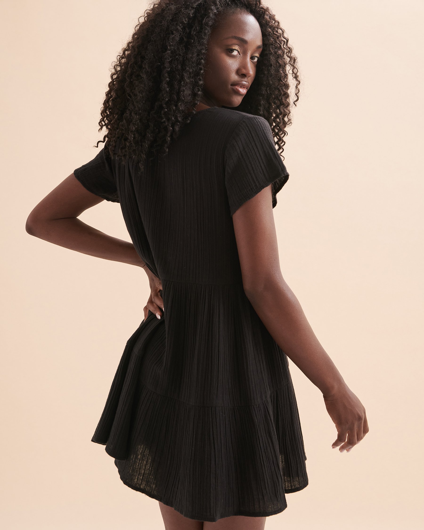 RIP CURL PREMIUM SURF Short Sleeve Dress Black GDRFW9 - View2