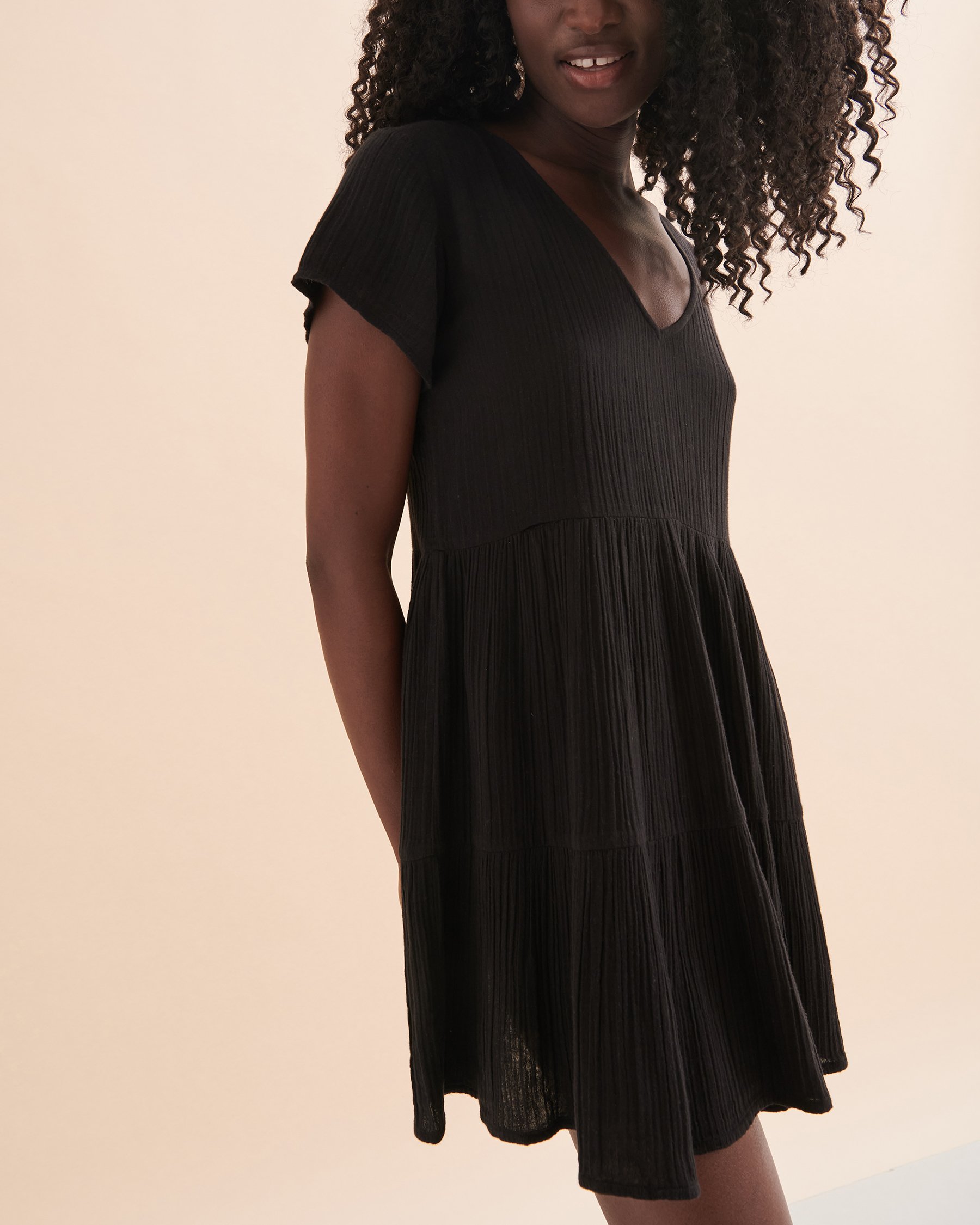 RIP CURL PREMIUM SURF Short Sleeve Dress Black GDRFW9 - View3