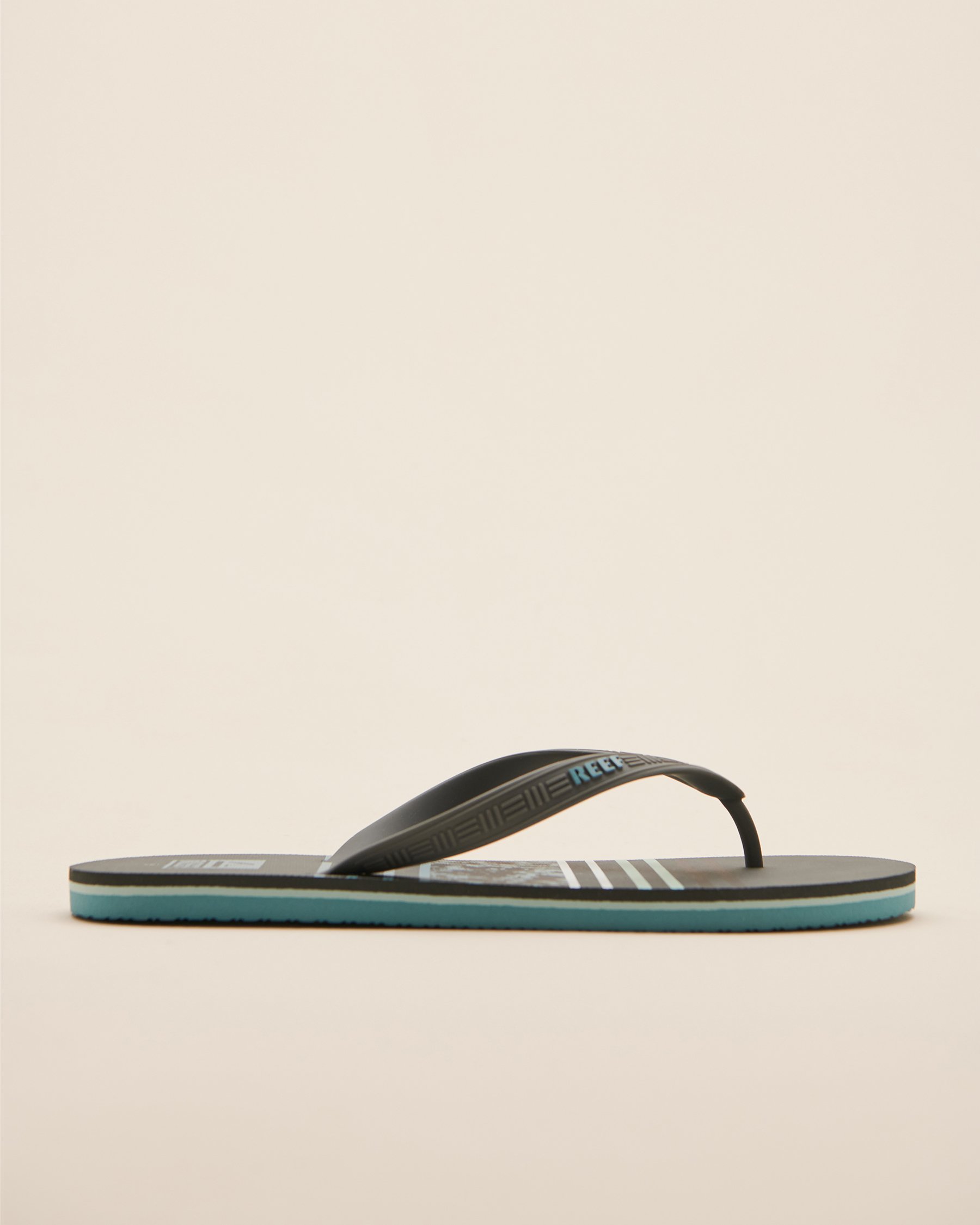 REEF Seaside Prints Sandals Grey Blue Floral CJ2907 - View2