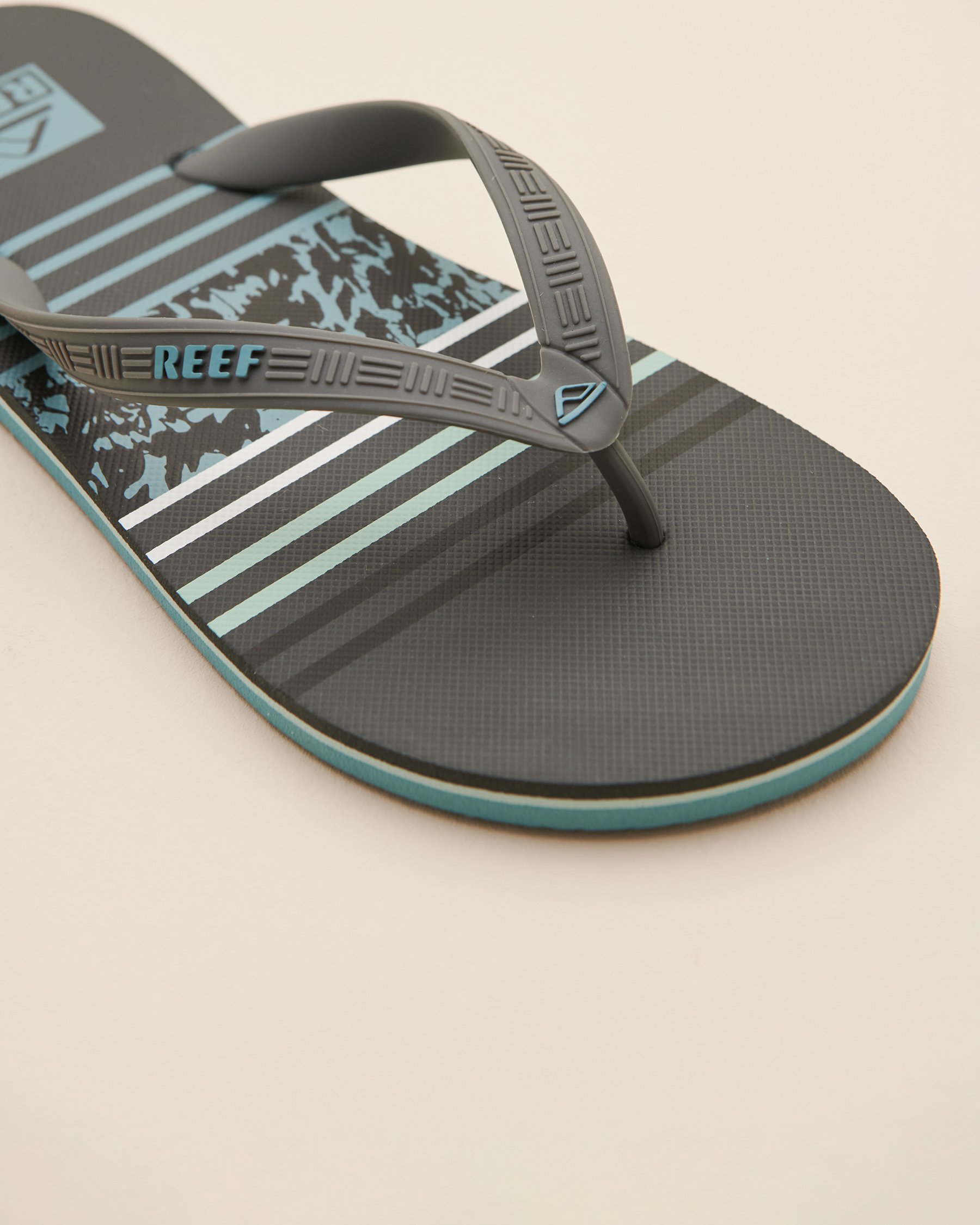 REEF Seaside Prints Sandals Grey Blue Floral CJ2907 - View3