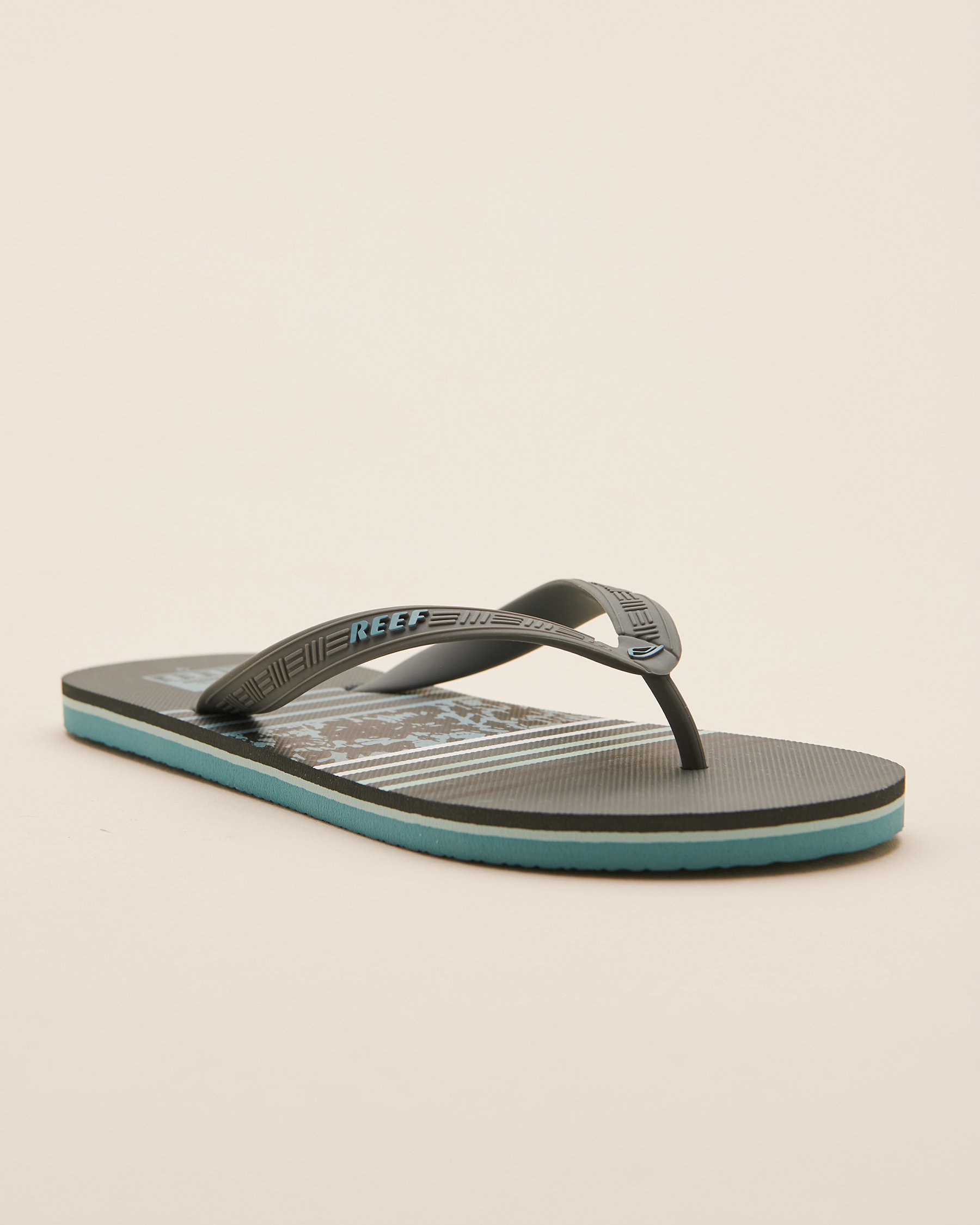 REEF Seaside Prints Sandals Grey Blue Floral CJ2907 - View4