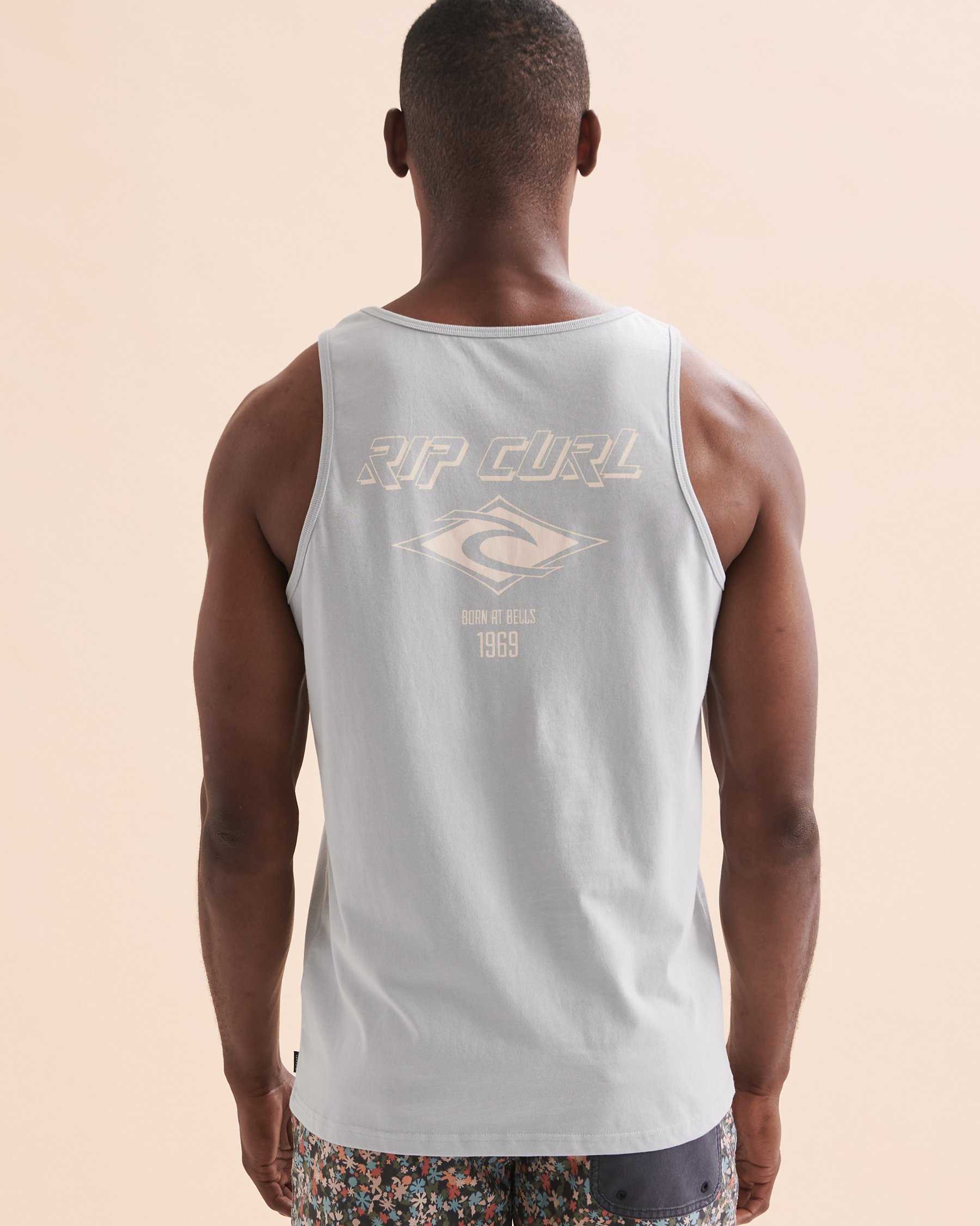 RIP CURL Fade Out Icon Tank Top Yucca 0M0MTE - View3