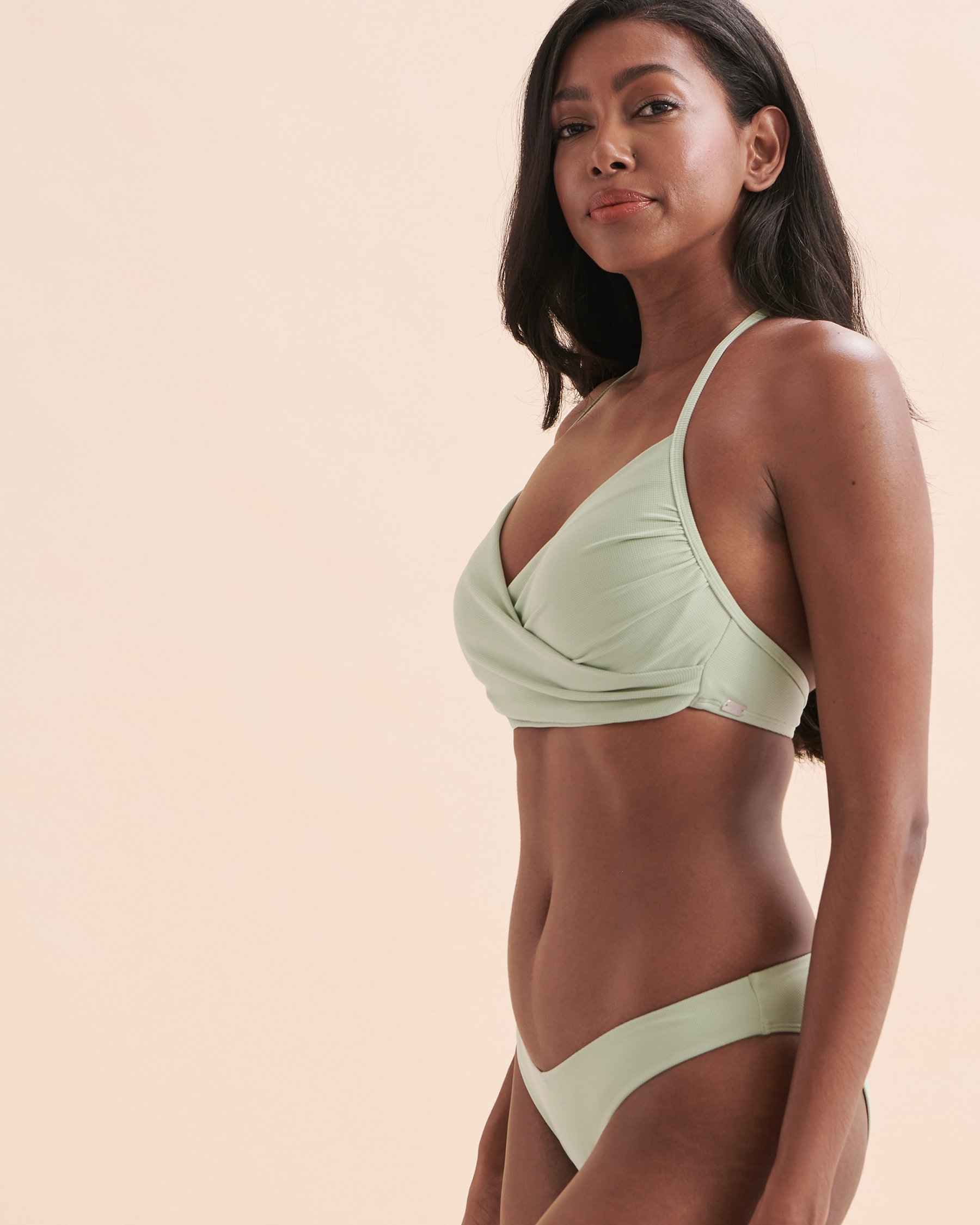 TROPIK Textured Push-up Bikini Top Frosty Green 01100246 - View3