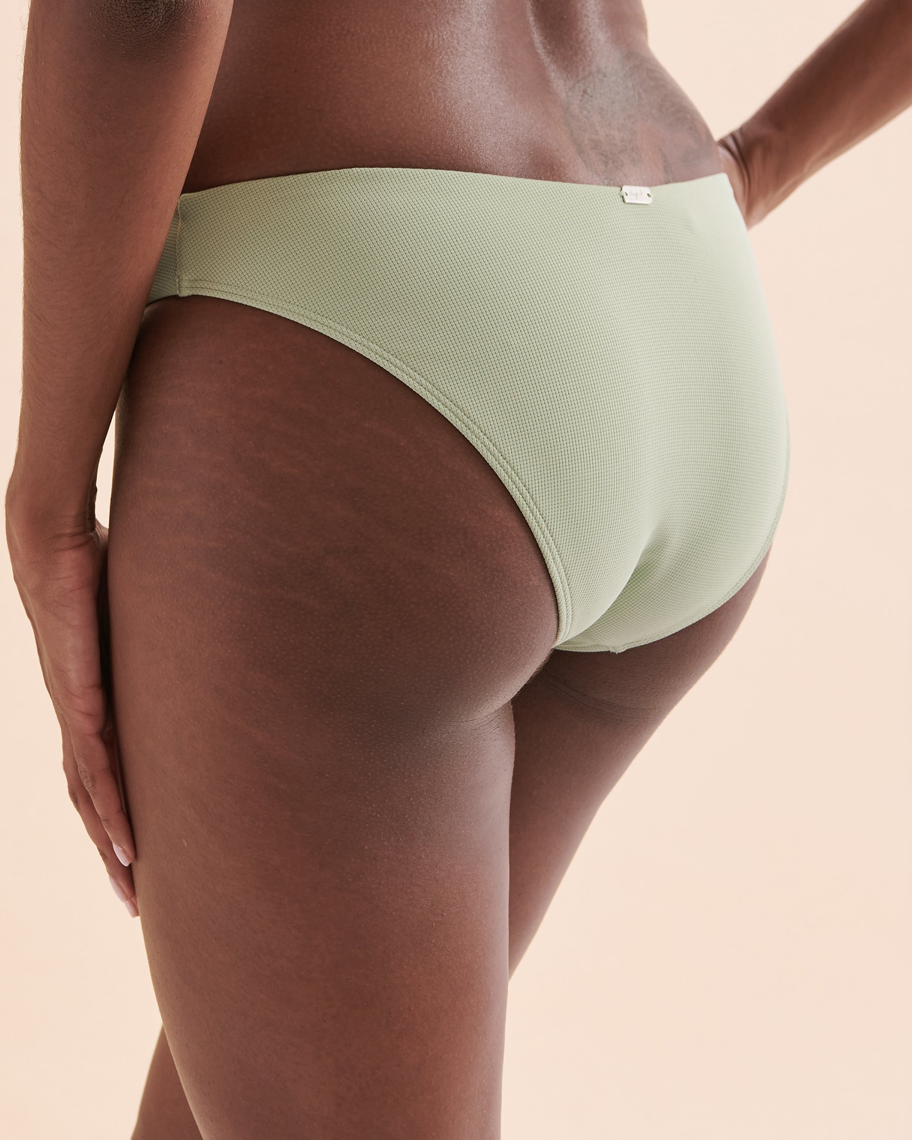 TROPIK Textured V-cut Bikini Botttom Frosty Green 01300266 - View4