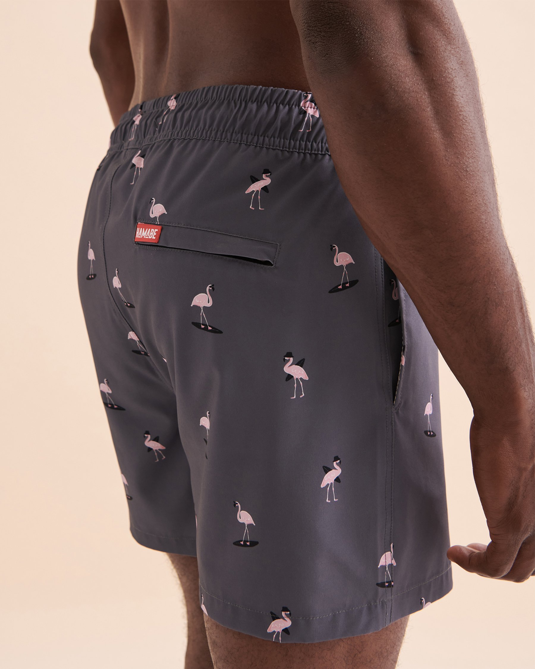 HAMABE Volley Swimsuit Surfin flamingos 03100024 - View3