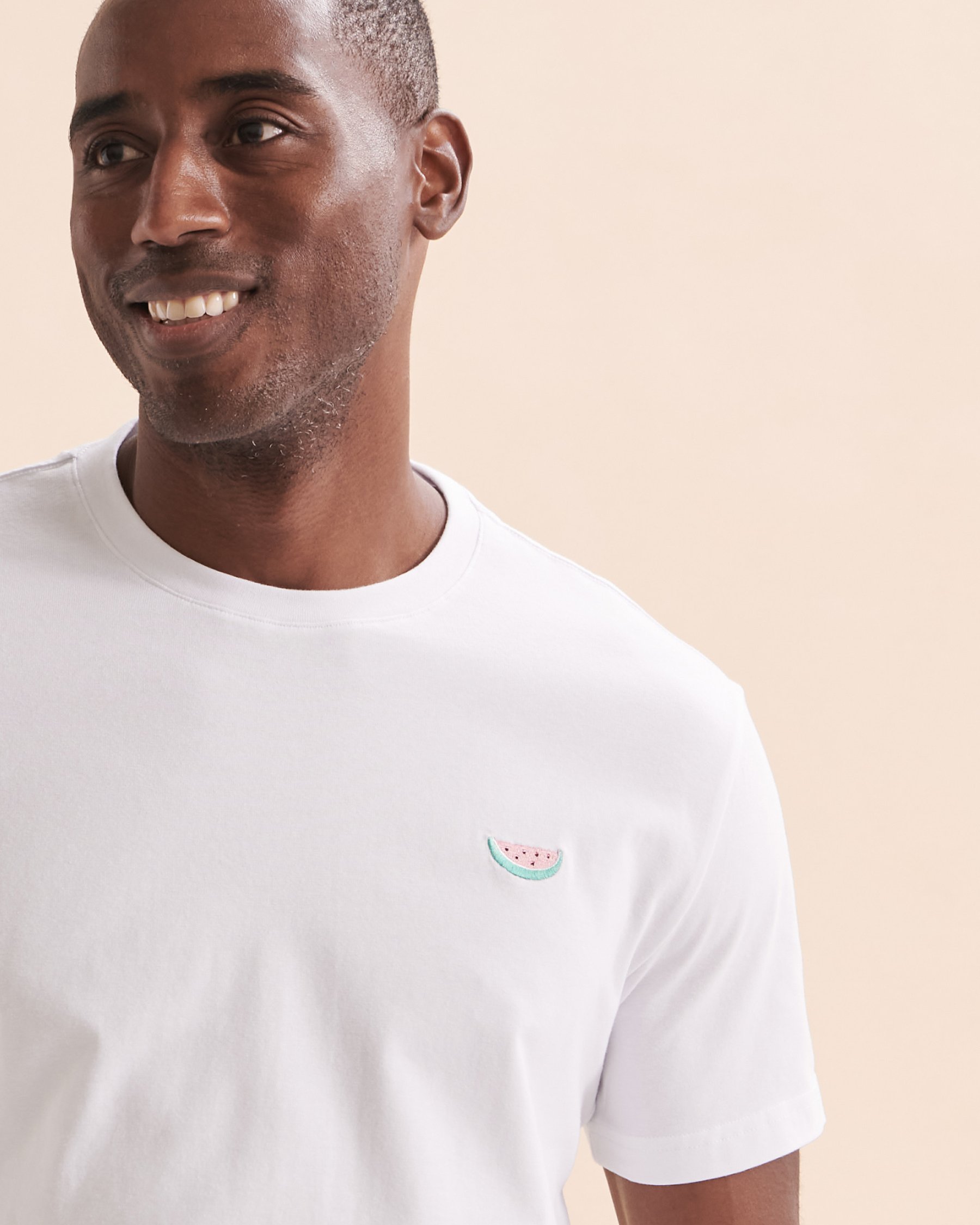 BERMIES T-shirt en coton Watermelon Blanc WATERM-TSH - View2