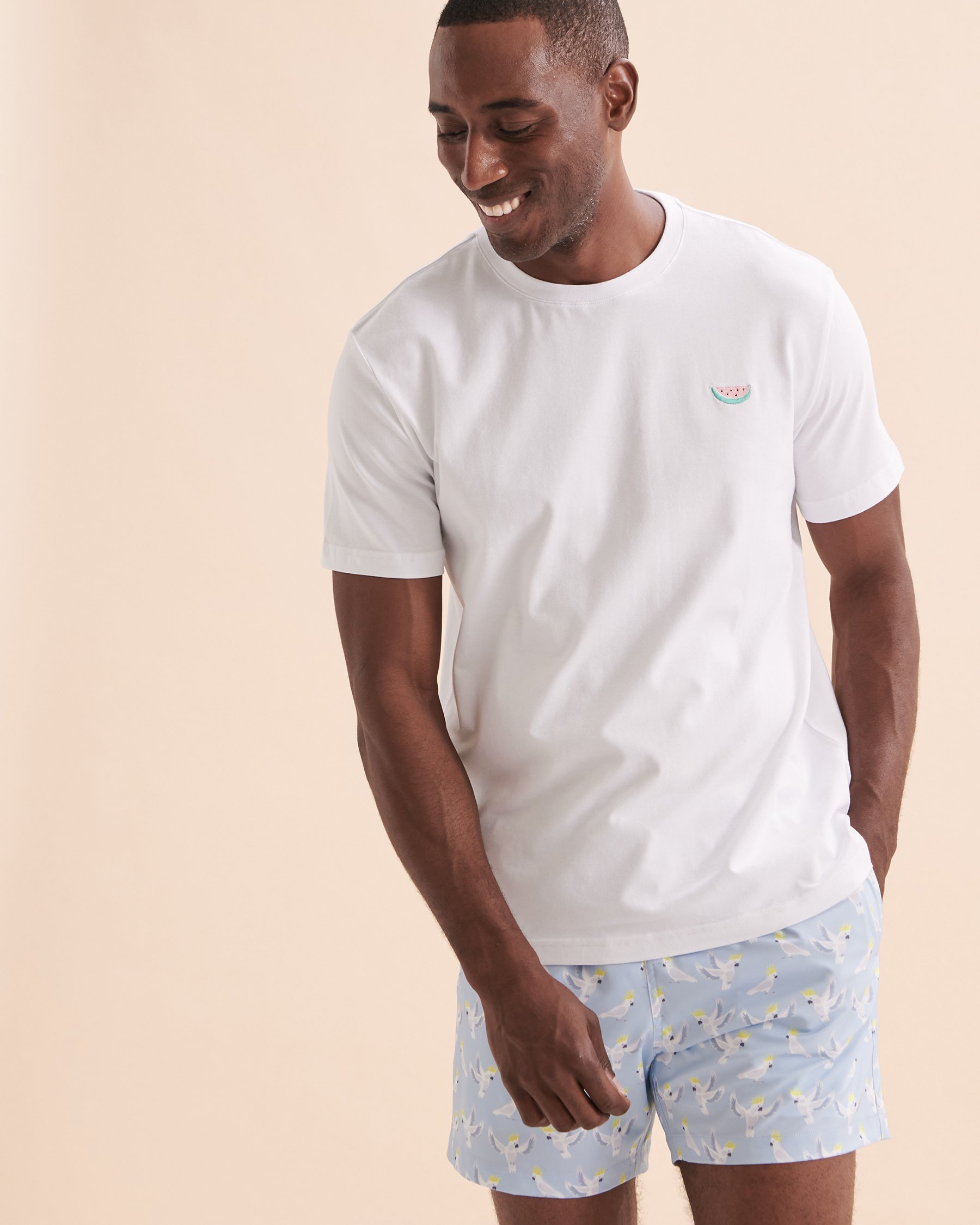 BERMIES T-shirt en coton Watermelon Blanc WATERM-TSH - View3