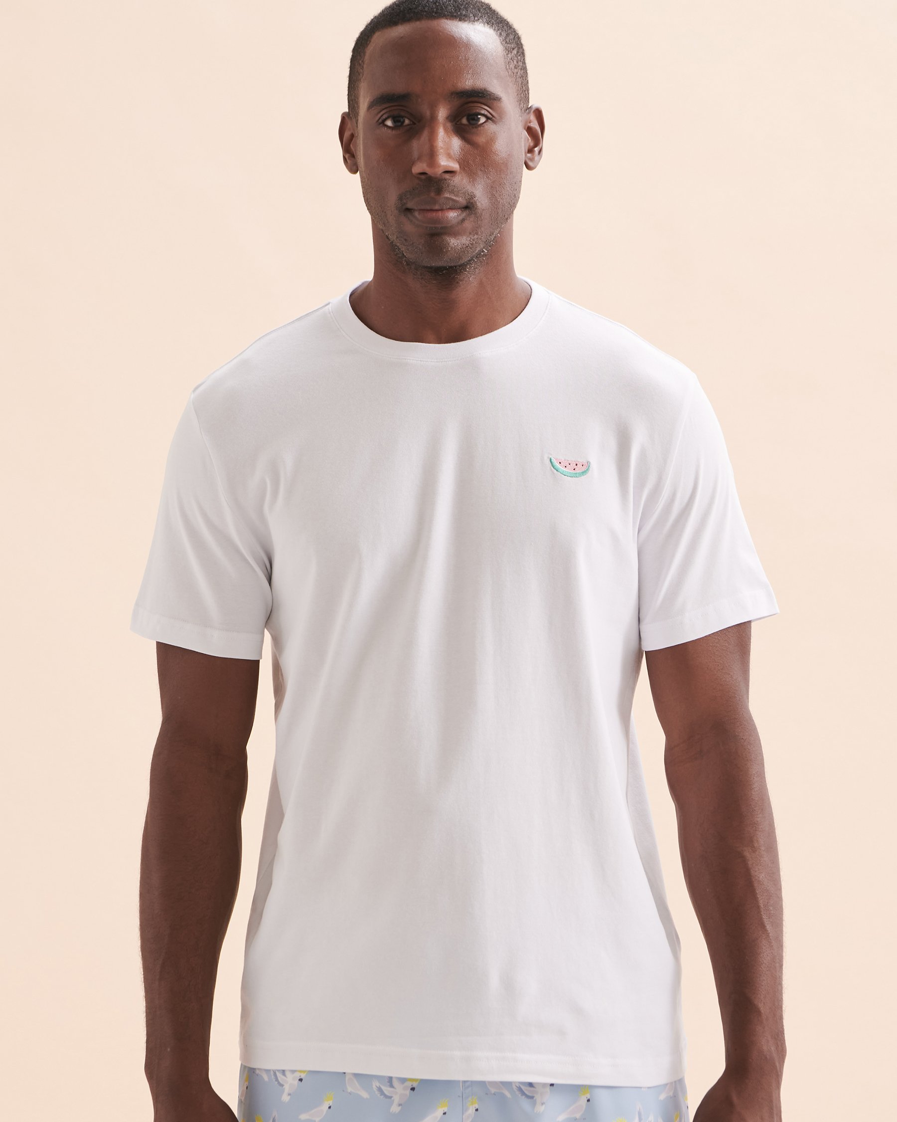 BERMIES T-shirt en coton Watermelon Blanc WATERM-TSH - View5