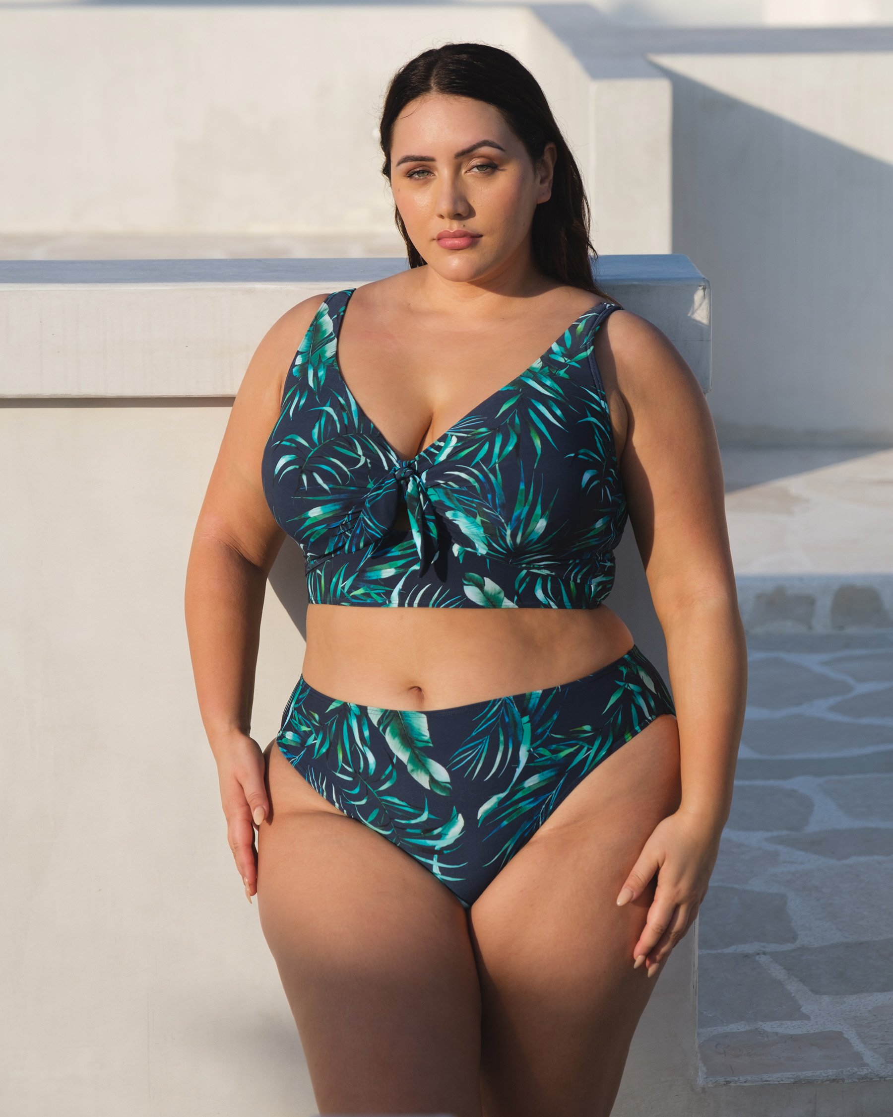 ARTESANDS Palmspiration Delacroix Bikini Bottom Dark Navy Leaves AT4006PS - View3