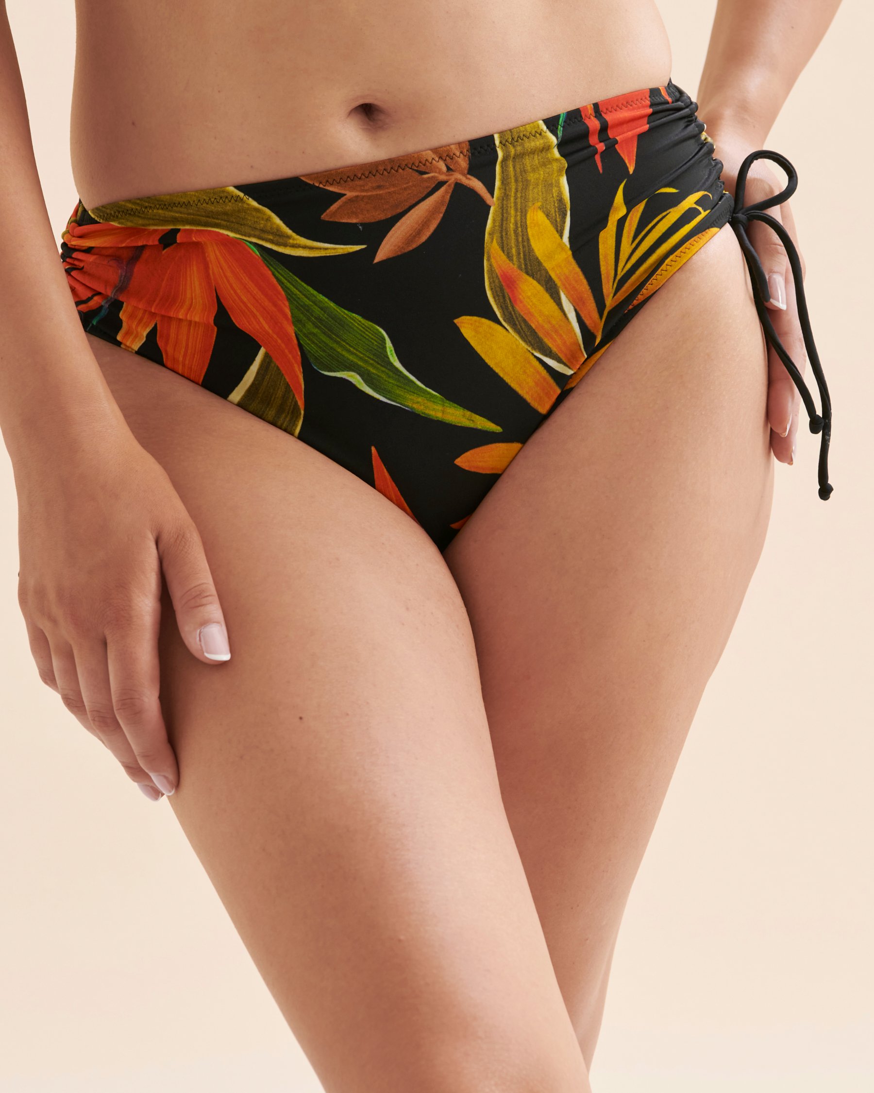FANTASIE Bas de bikini taille haute Pichola Feuilles tropicales FS503978 - Voir1