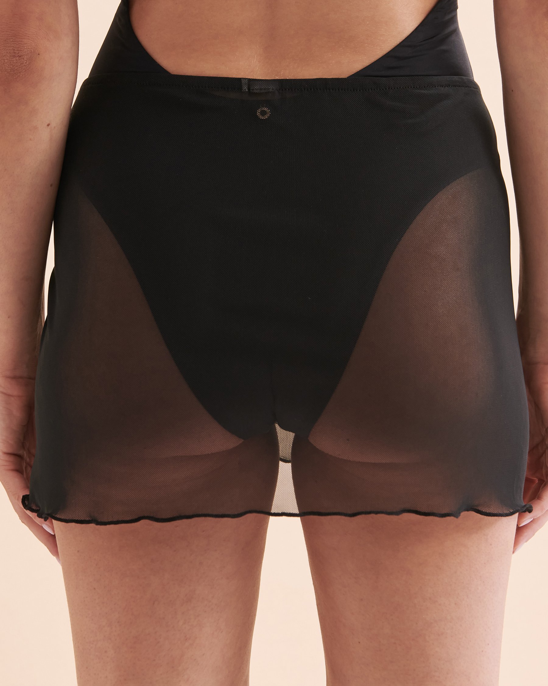 SEATONIC Mesh Skirt Bikini Bottom Black 02200057 - View5