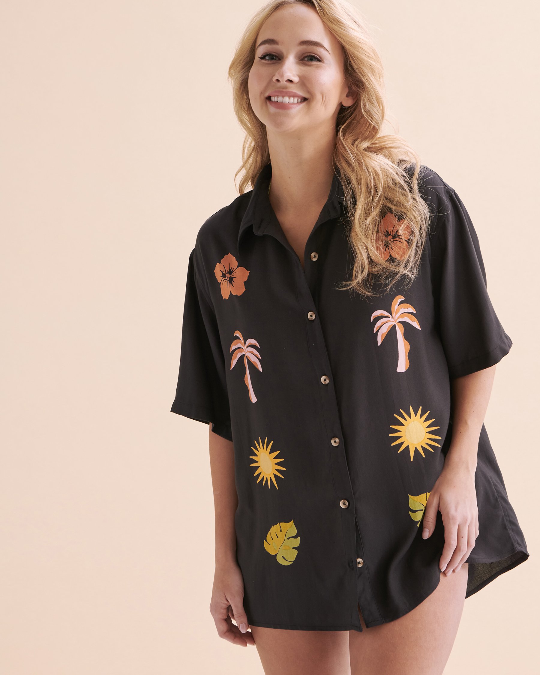 BILLABONG On Vacation Short Sleeve Shirt Black Tropical ABJWT00458 - View3