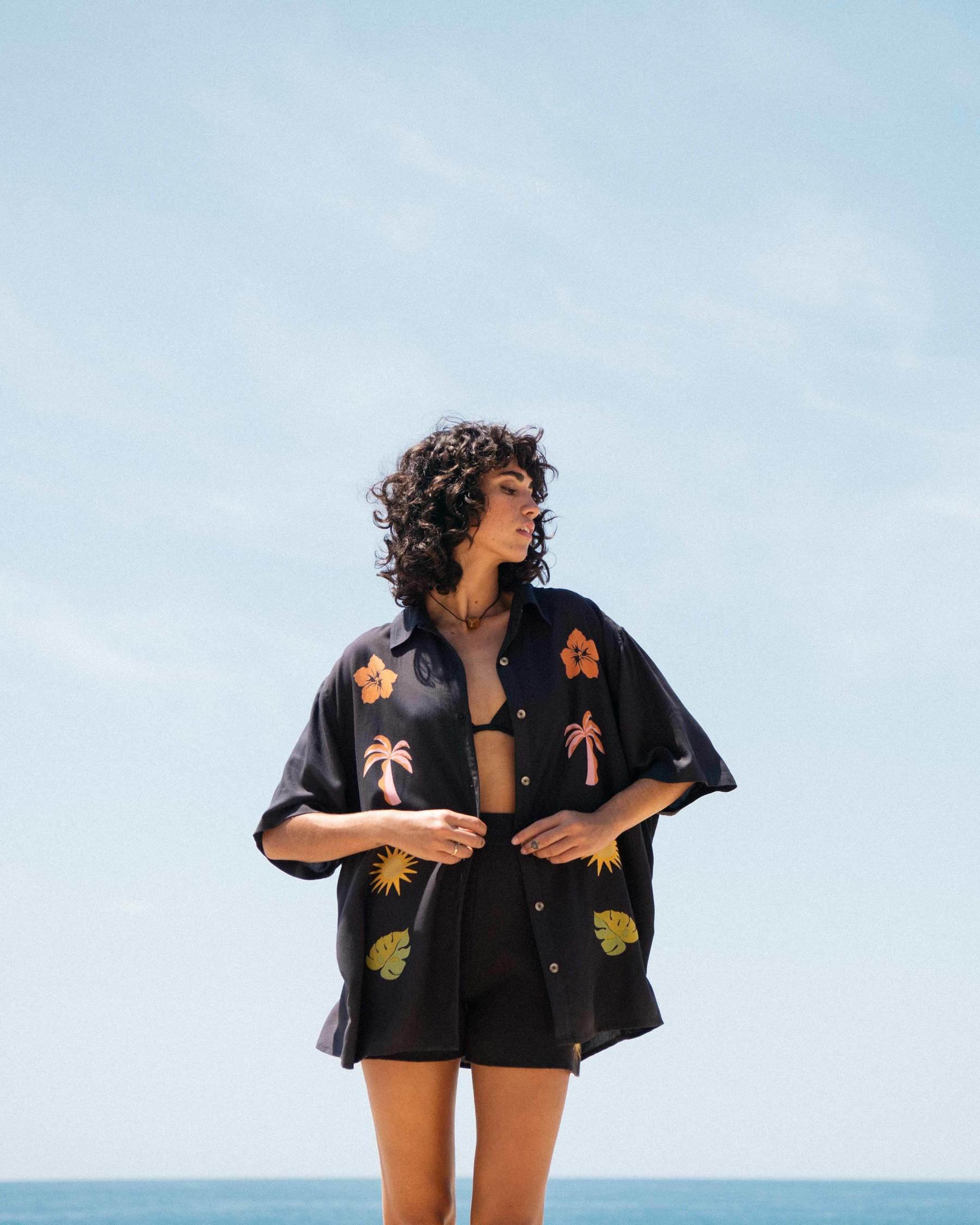 BILLABONG On Vacation Short Sleeve Shirt Black Tropical ABJWT00458 - View5