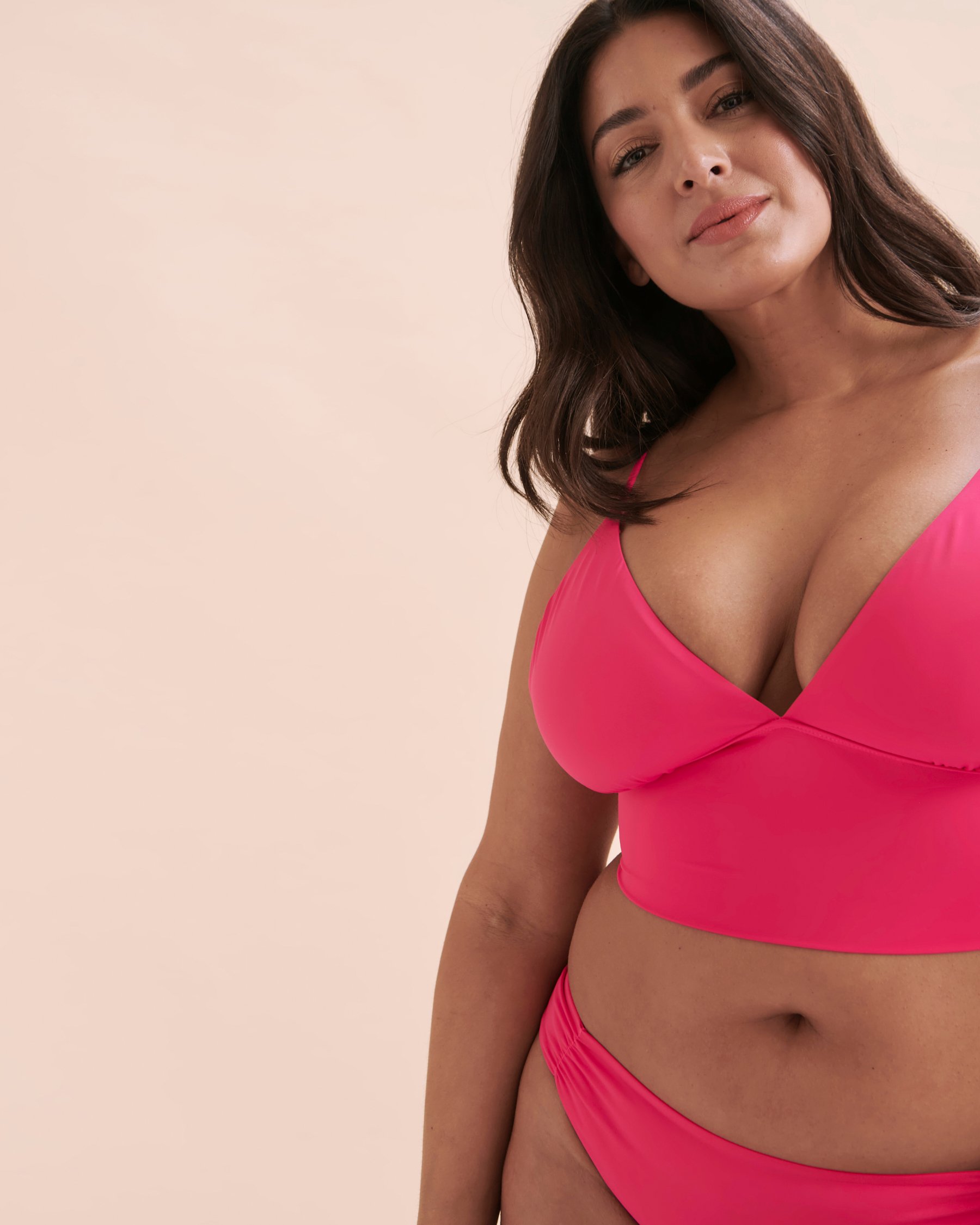 QUINTSOUL Crossed Back Details Bralette Bikini Top Raspberry W15203965 - View4