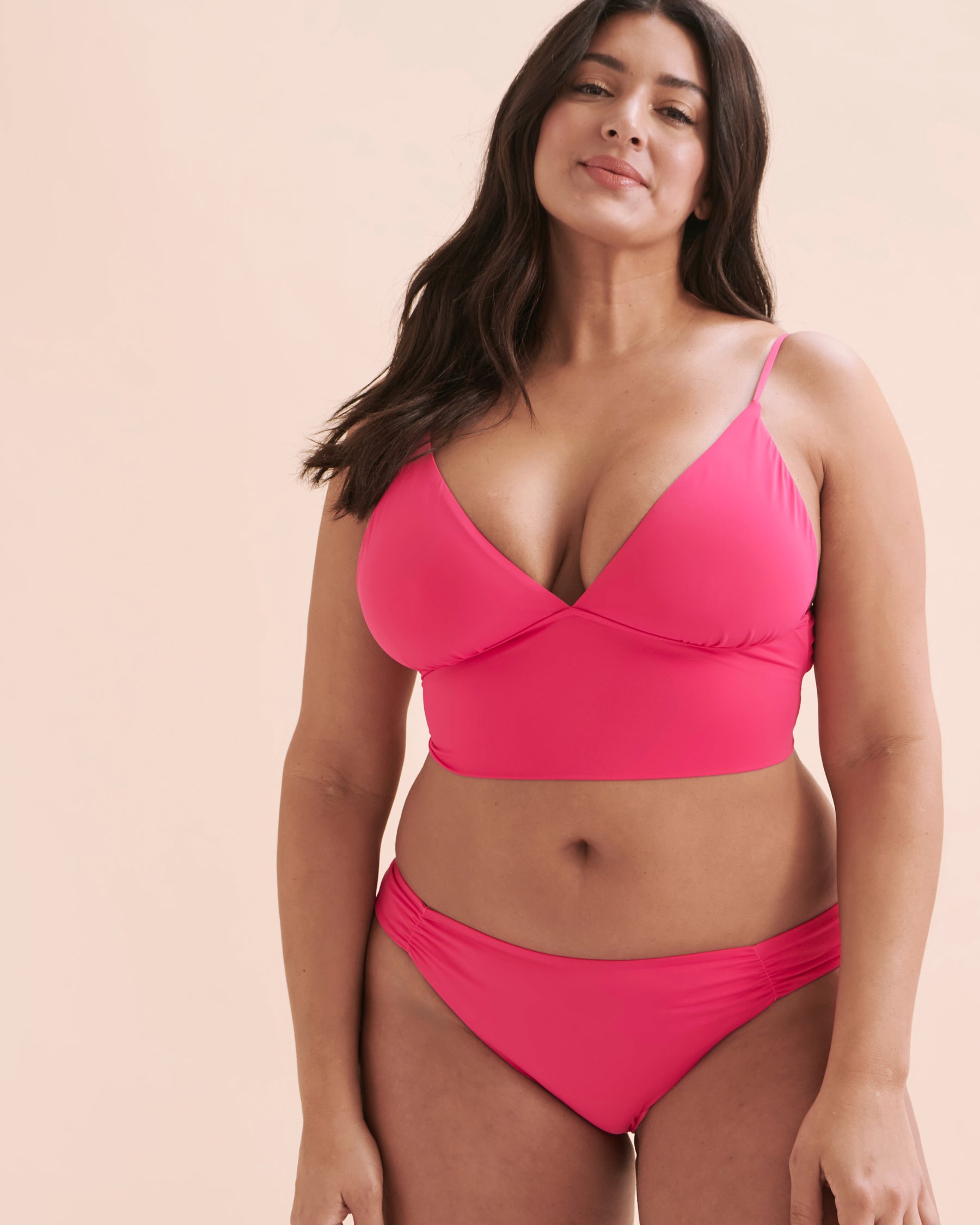 QUINTSOUL Bas de bikini froncé sur les côtés Framboise W15195664 - View8