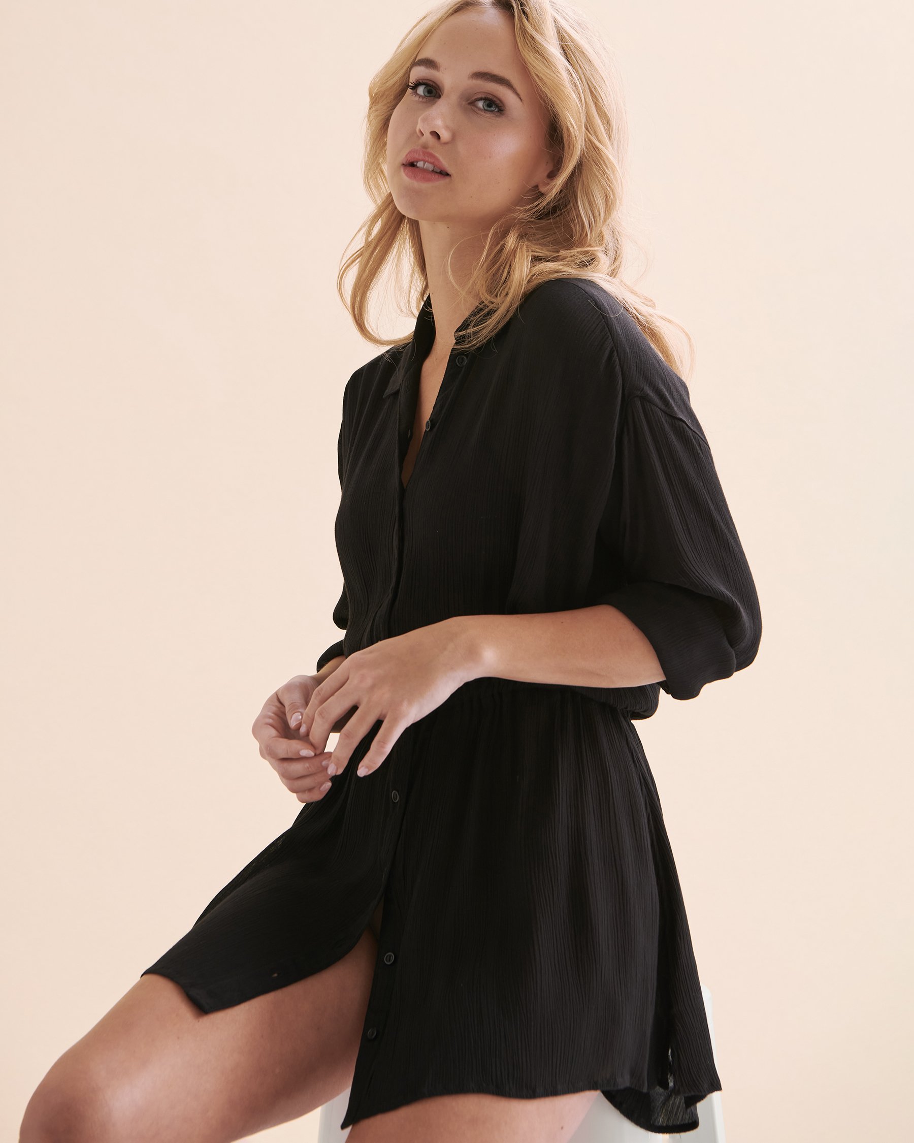 O'NEILL Tunique boutonnée manches longues Saltwater Solids Noir SP3416063 - View3