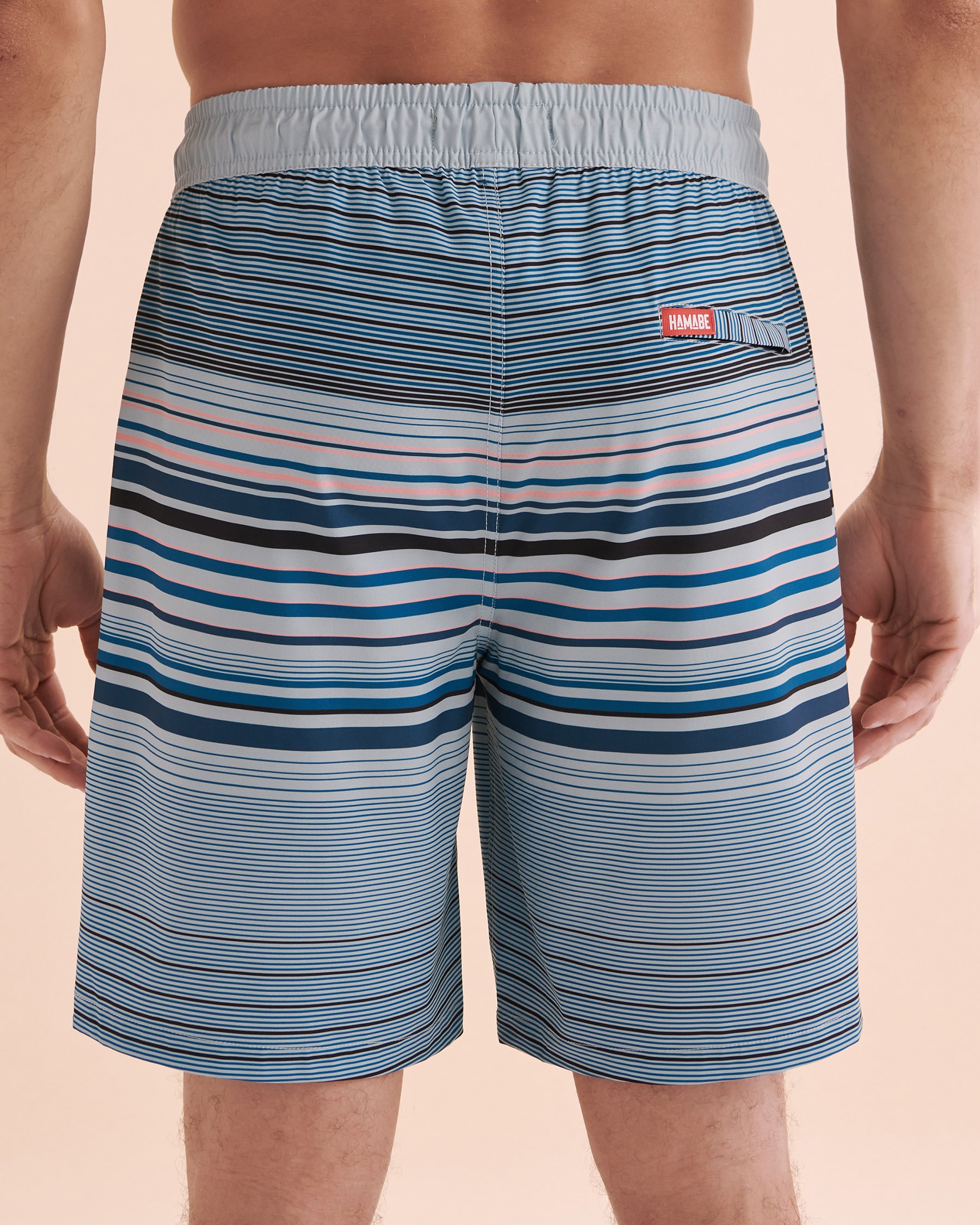 HAMABE Volley Swimsuit Blue Stripes 03100027 - View2