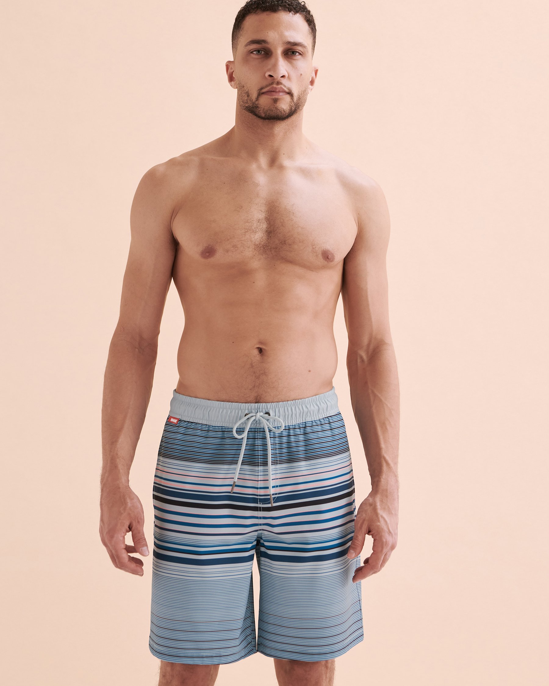 HAMABE Volley Swimsuit Blue Stripes 03100027 - View5