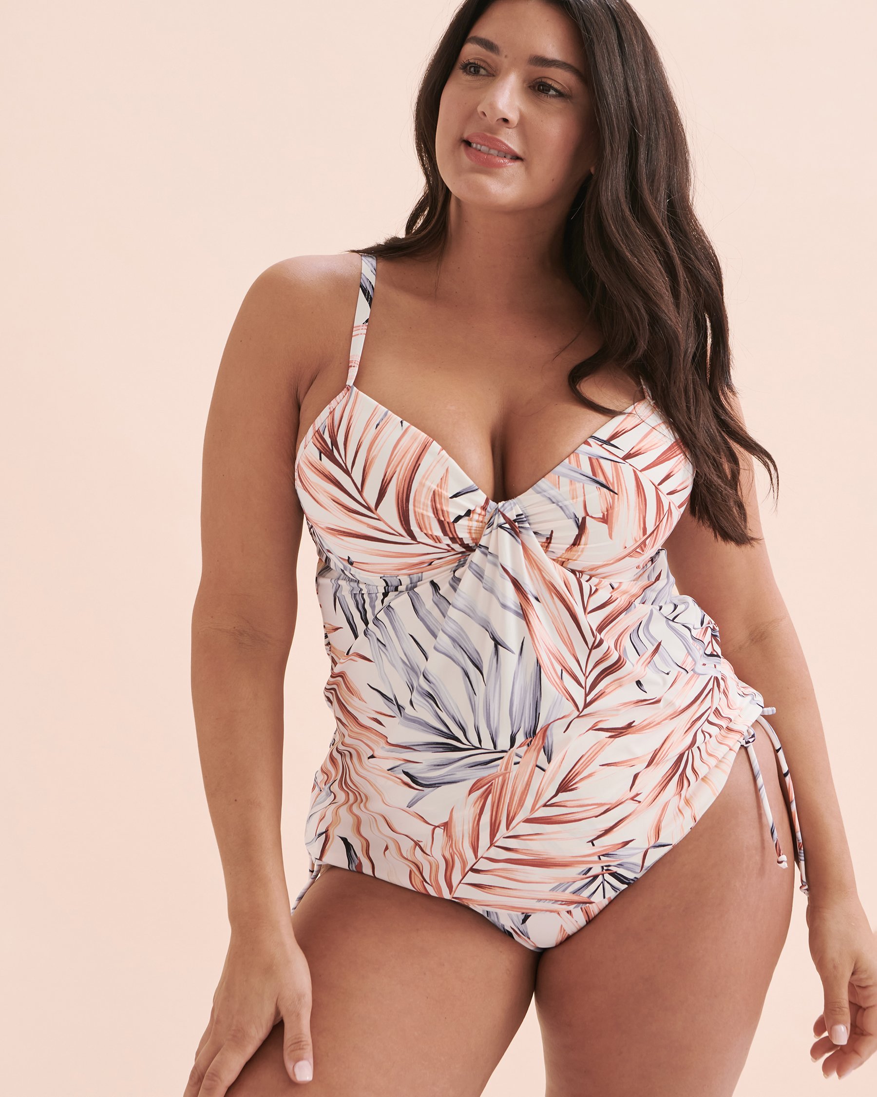 CHRISTINA Haut tankini push-up drapé Desert Palm Beige tropical 30DP3084 - Voir5