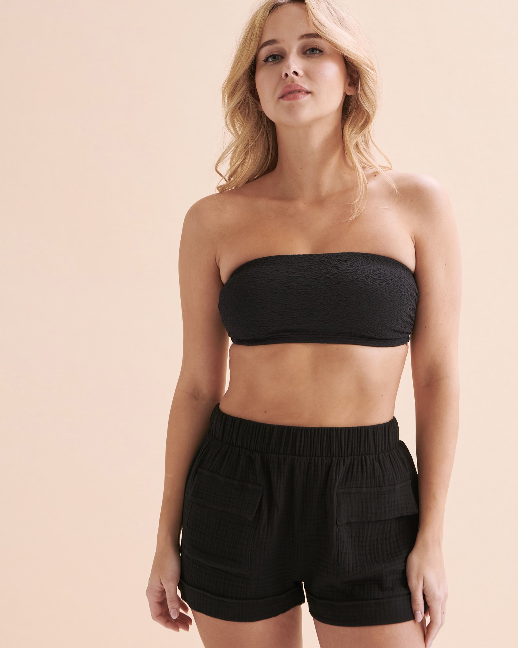 TROPIK Short en coton Noir 02200058 - View2