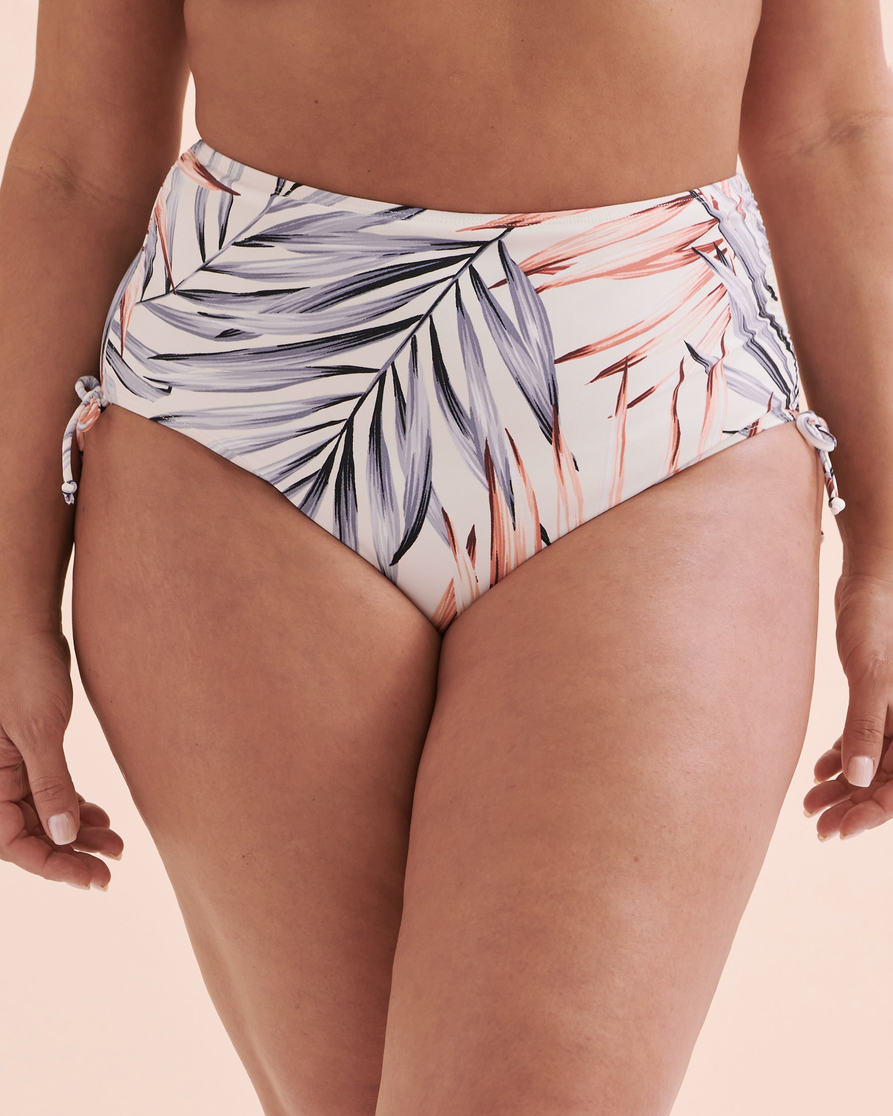 CHRISTINA Desert Palm Side Tie High Waist Bikini Bottom Tropical Beige 30DP4044 - View2