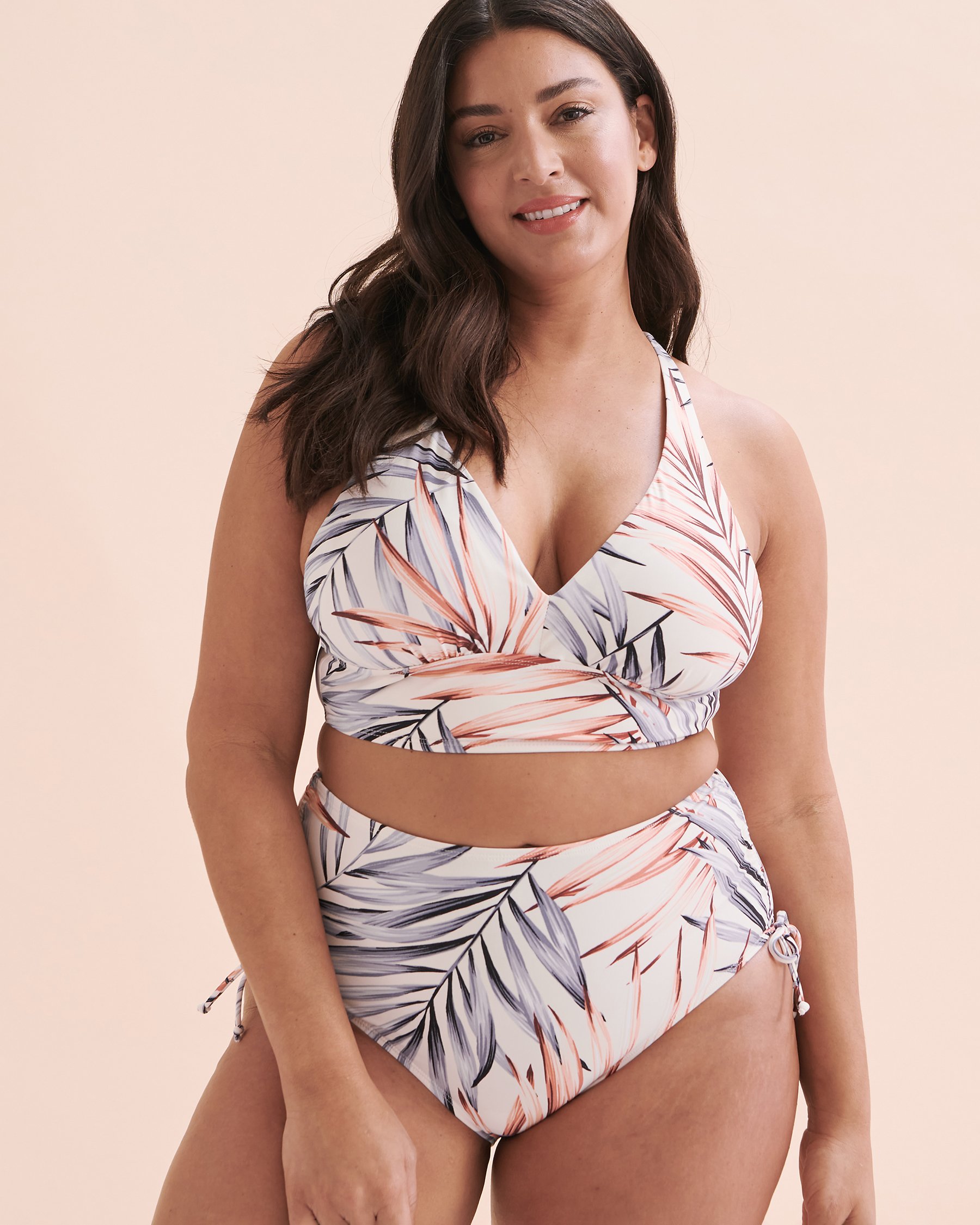 CHRISTINA Desert Palm Side Tie High Waist Bikini Bottom Tropical Beige 30DP4044 - View7