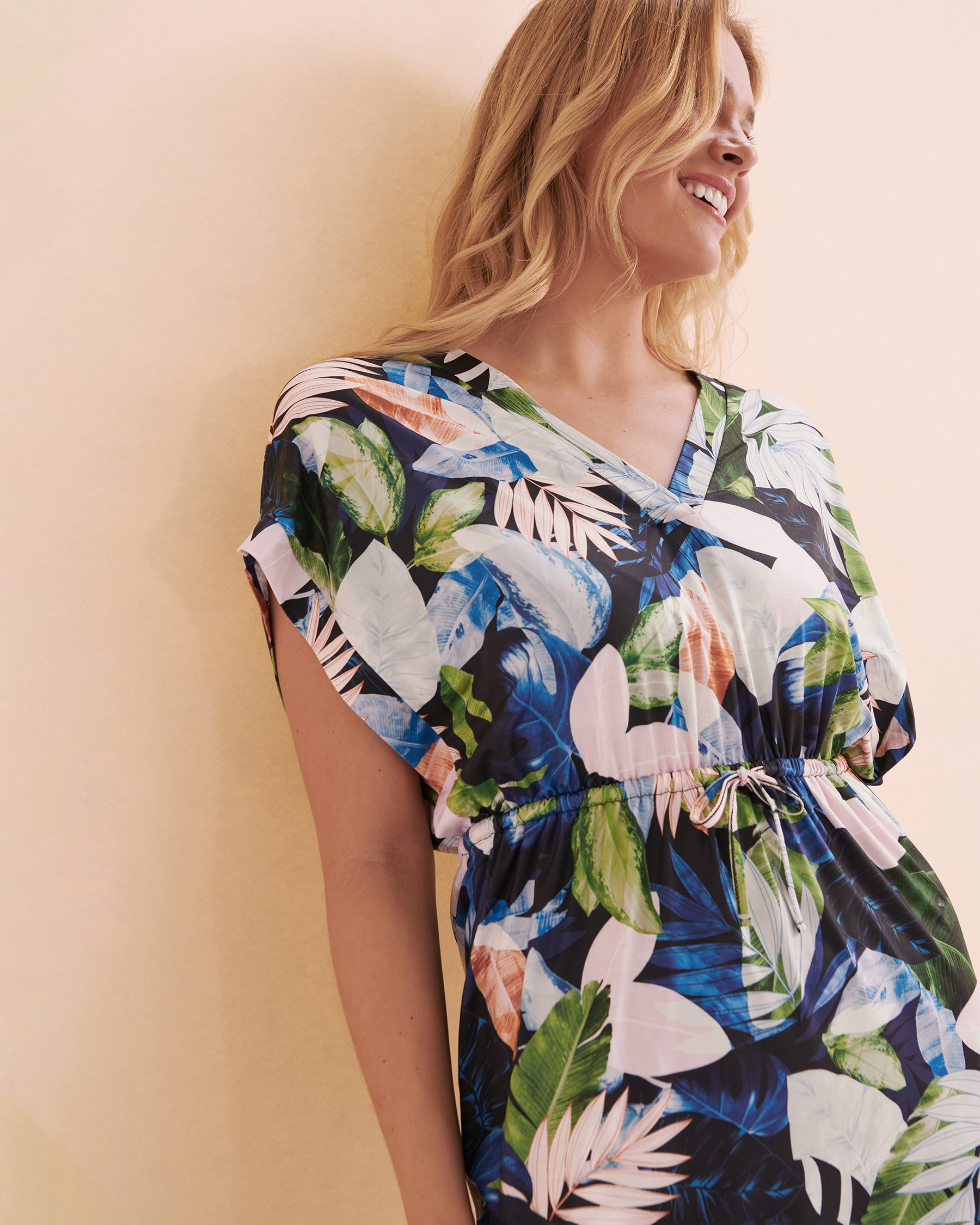 EVERYDAY SUNDAY Robe courte Rainforest Tale Forêt noire tropicale ESBEAW02727 - Voir3