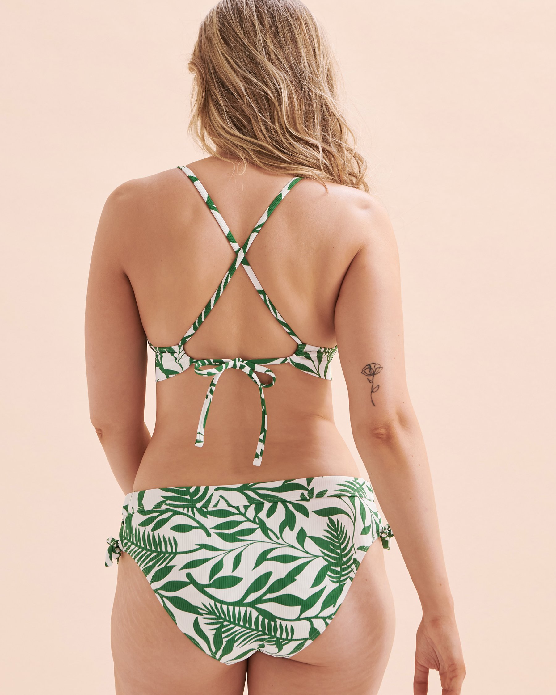 EAU DE SEA Haut de bikini triangle Green Island Vert tropical 01100278 - View6