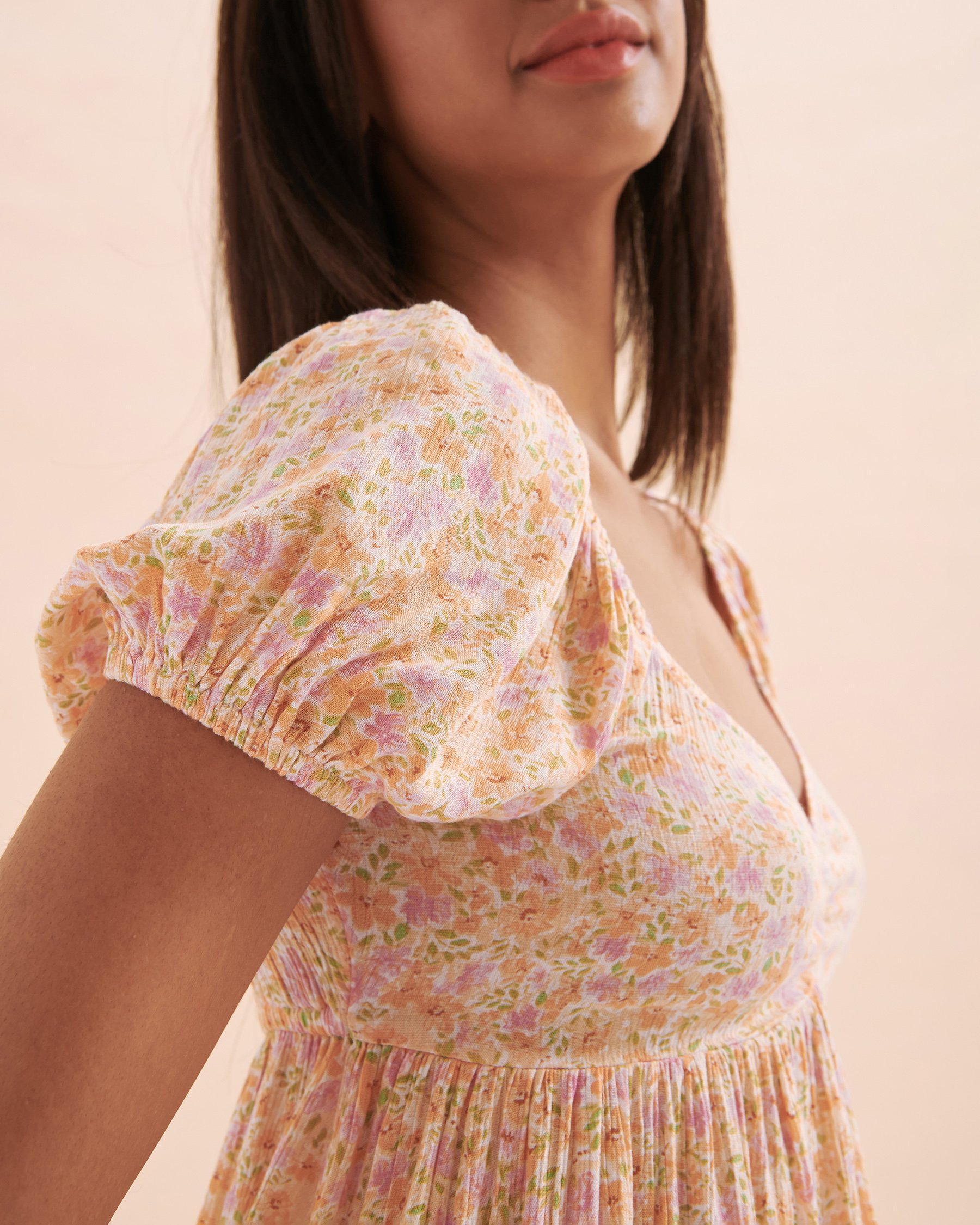 BILLABONG Heart Song Short Dress Pink Floral ABJWD00709 - View3