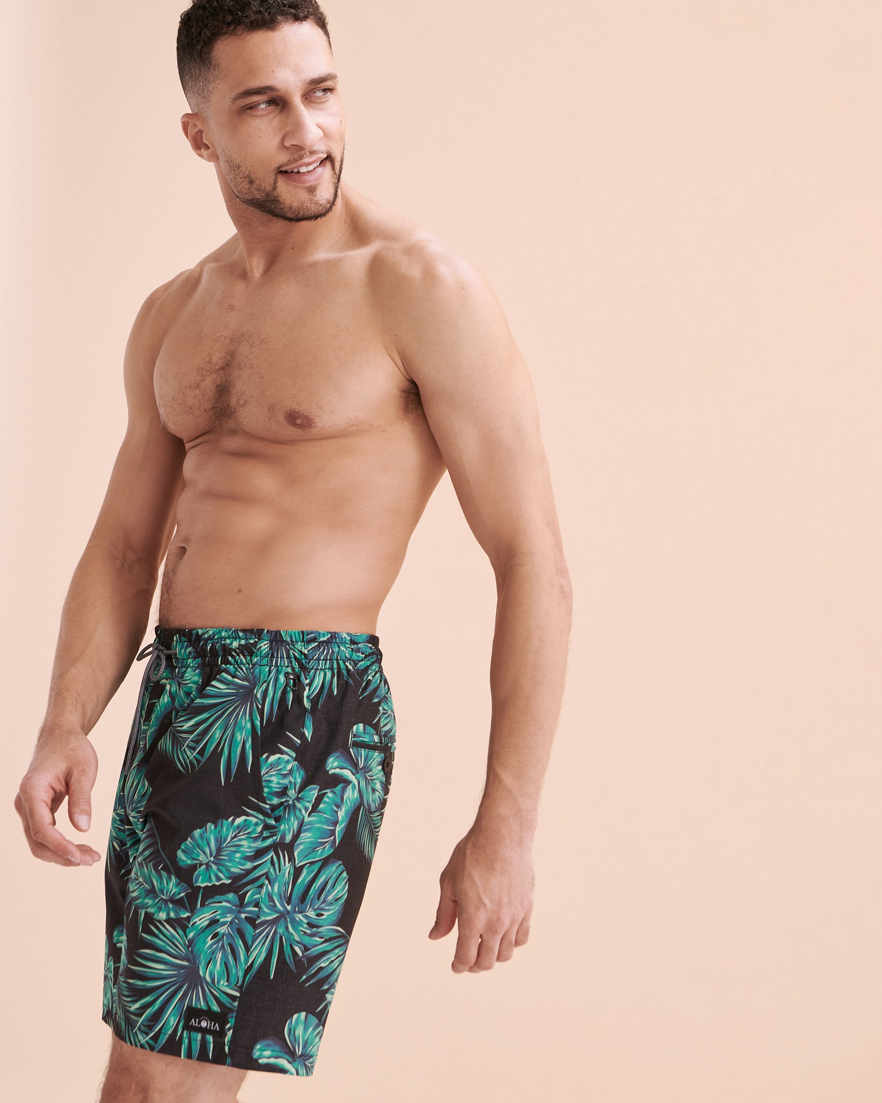 LUCKY ALOHA Tides Volley Swimsuit Palm Leaves TDS1127 - View7