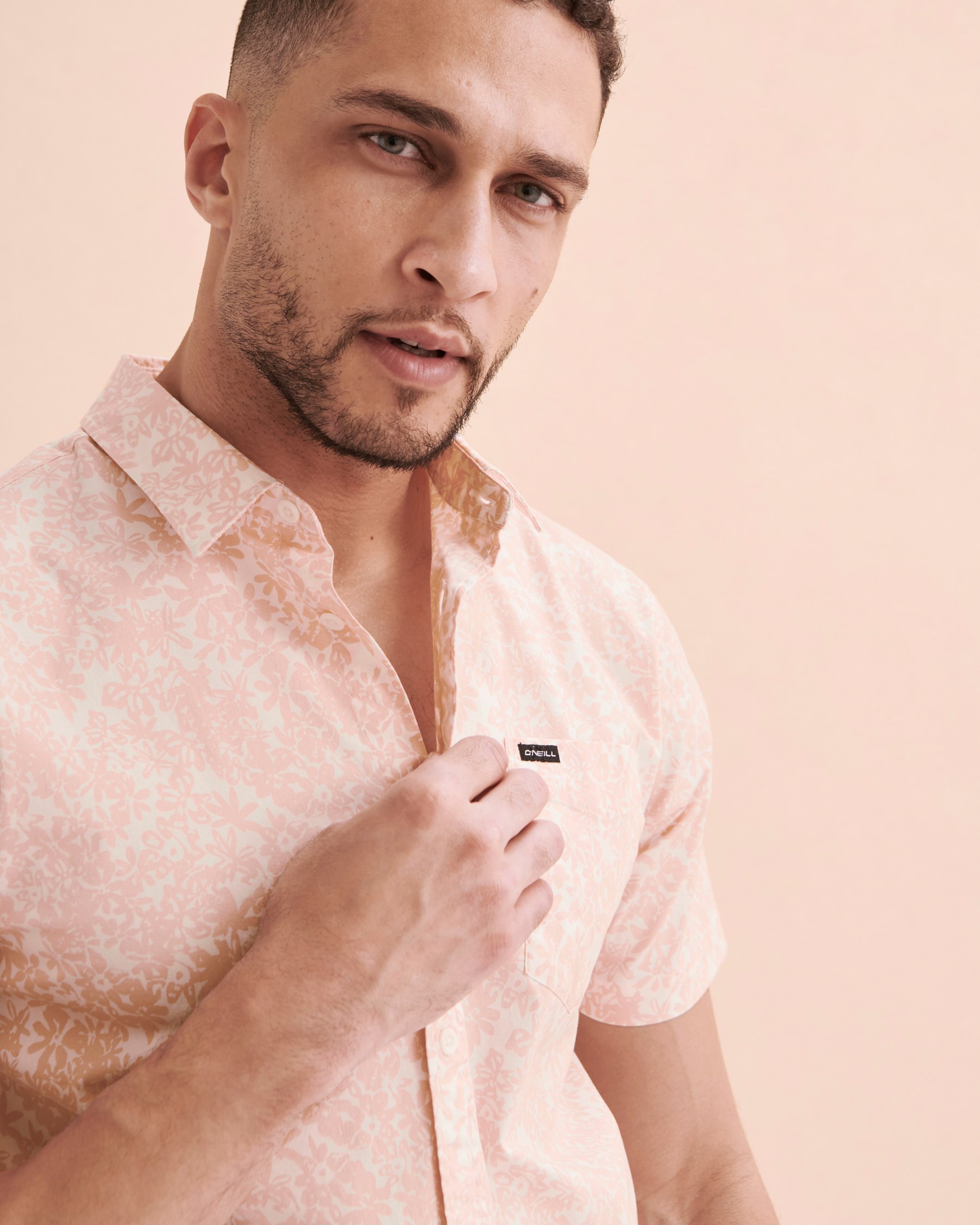 O'NEILL Quiver Stretch Modern Short Sleeve Shirt Pale Pink SP4104106 - View2