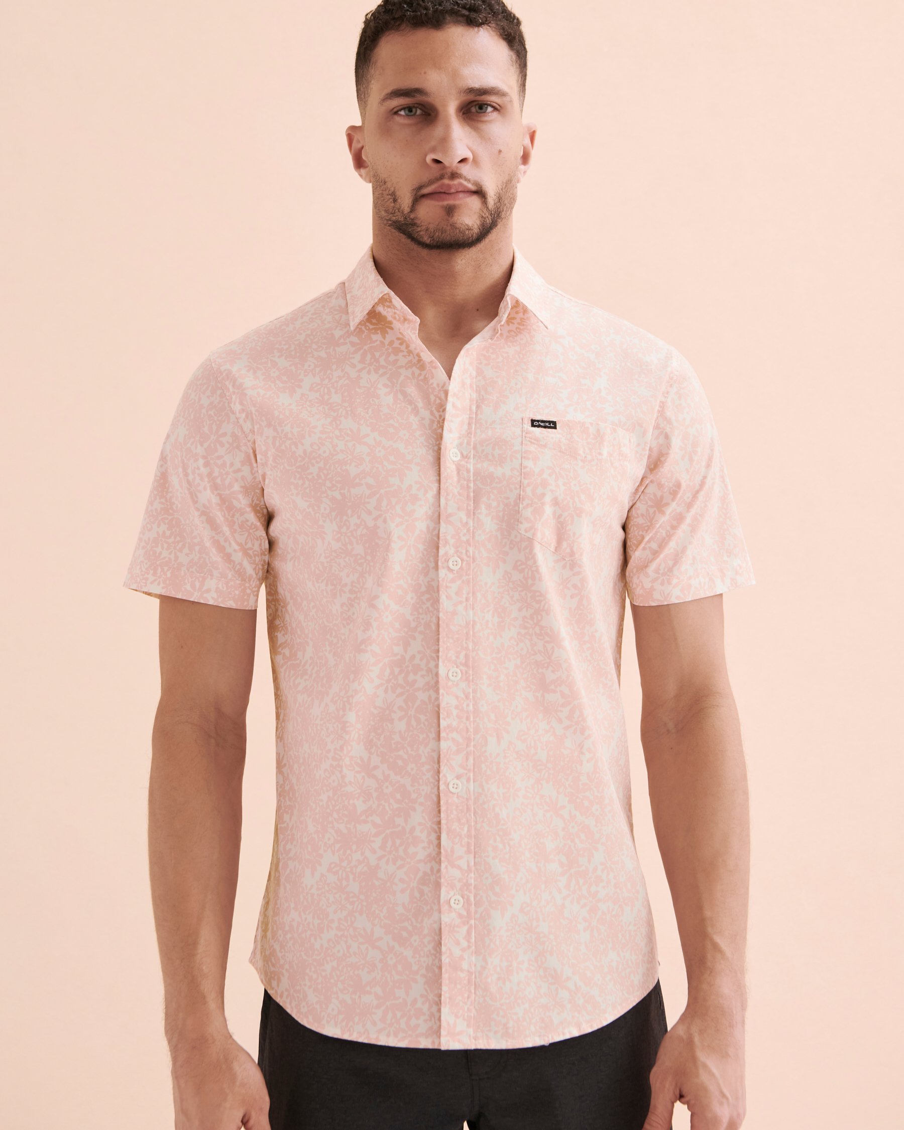 O'NEILL Quiver Stretch Modern Short Sleeve Shirt Pale Pink SP4104106 - View4