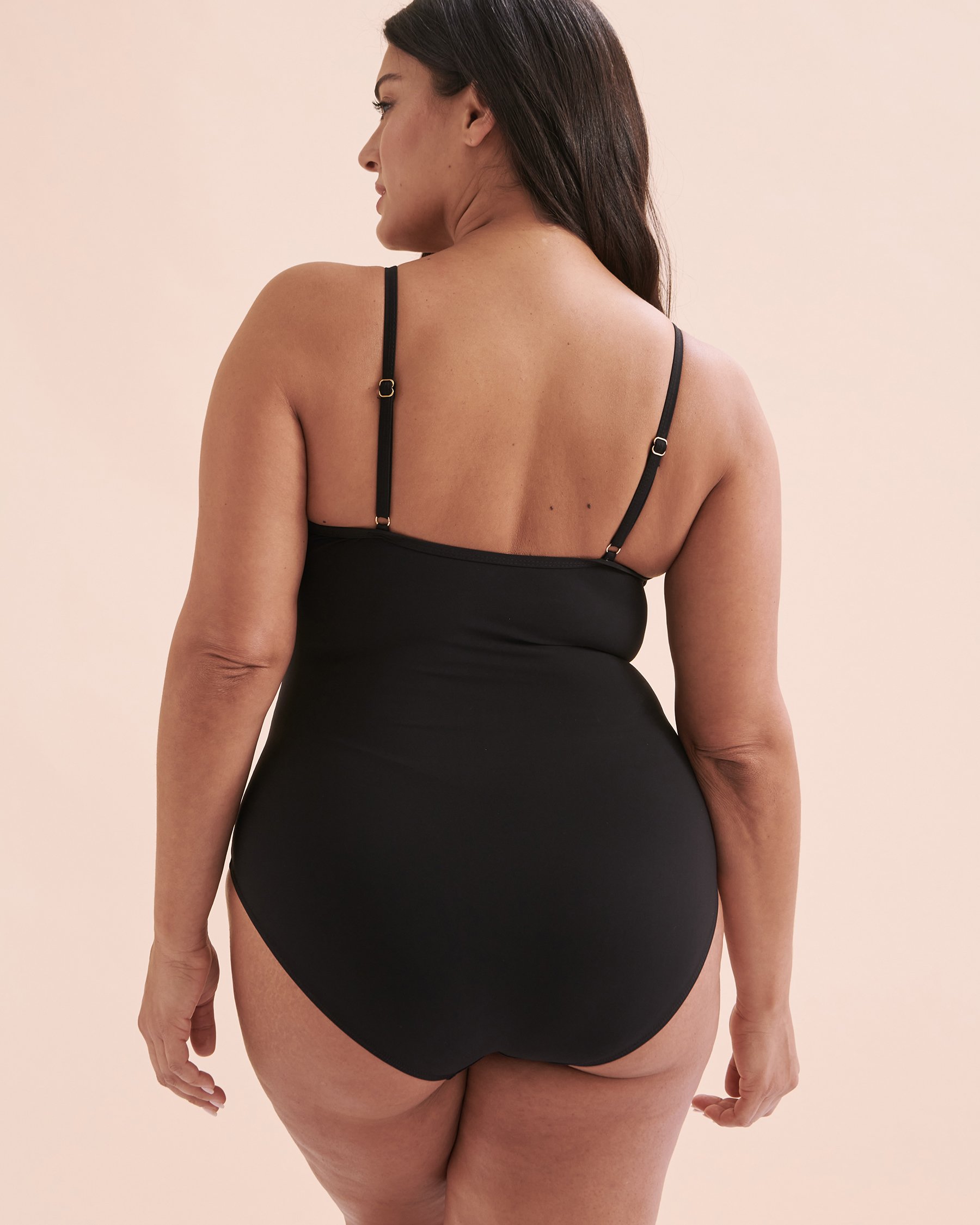 CHRISTINA Maillot une-pièce détail de dentelle ST-BARTH Noir 30SB5013 - View3