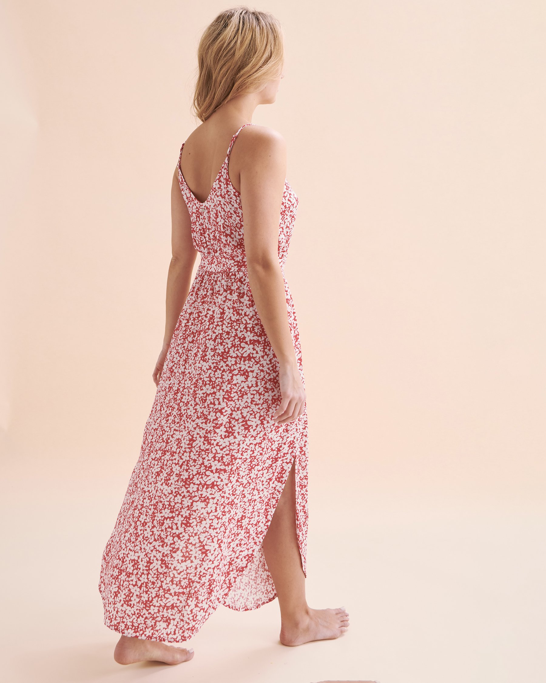 TROPIK Robe longue fleurie Fleurs rouges 02300112 - Voir6