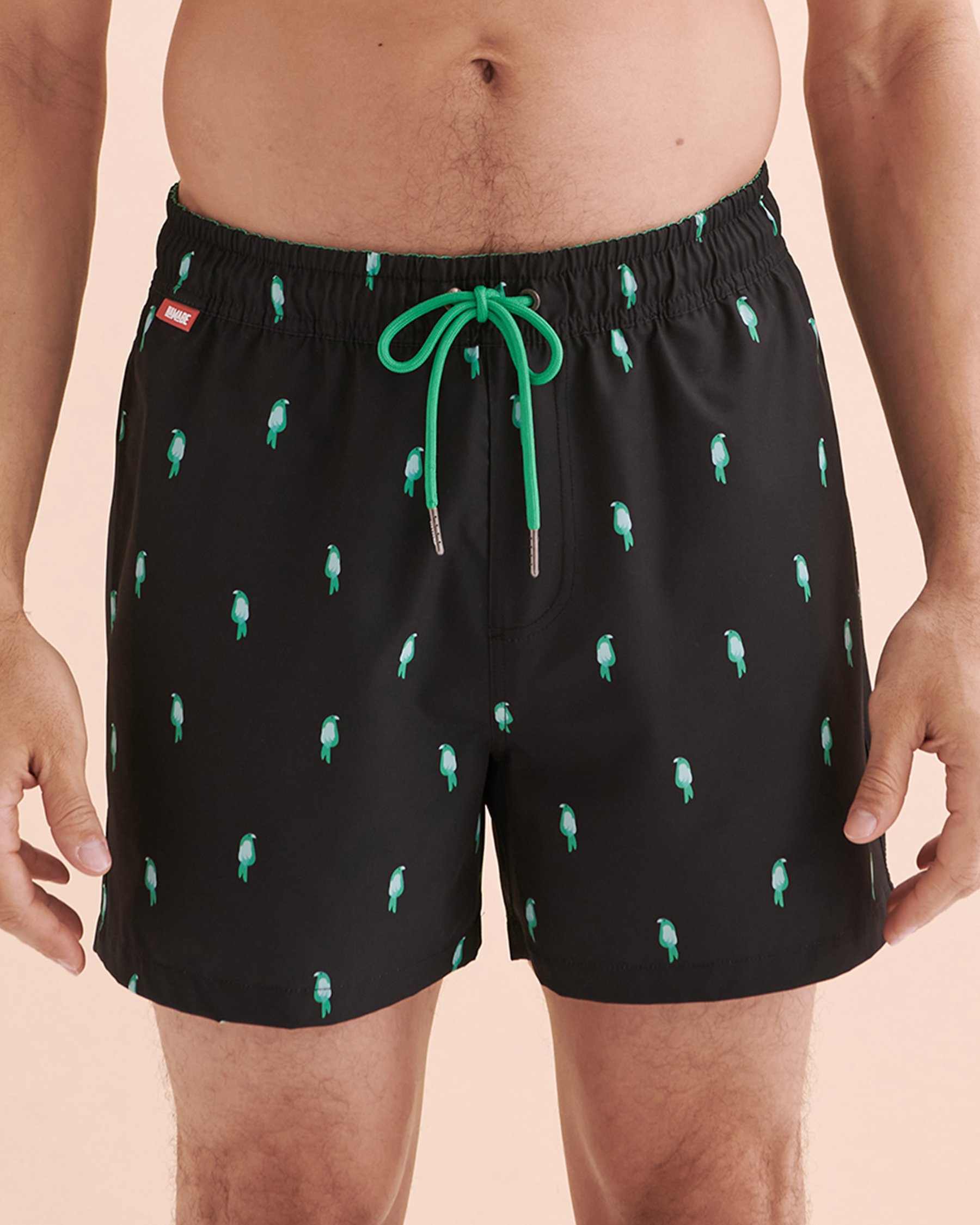 HAMABE Volley Swimsuit Green Parrots 03100029 - View4