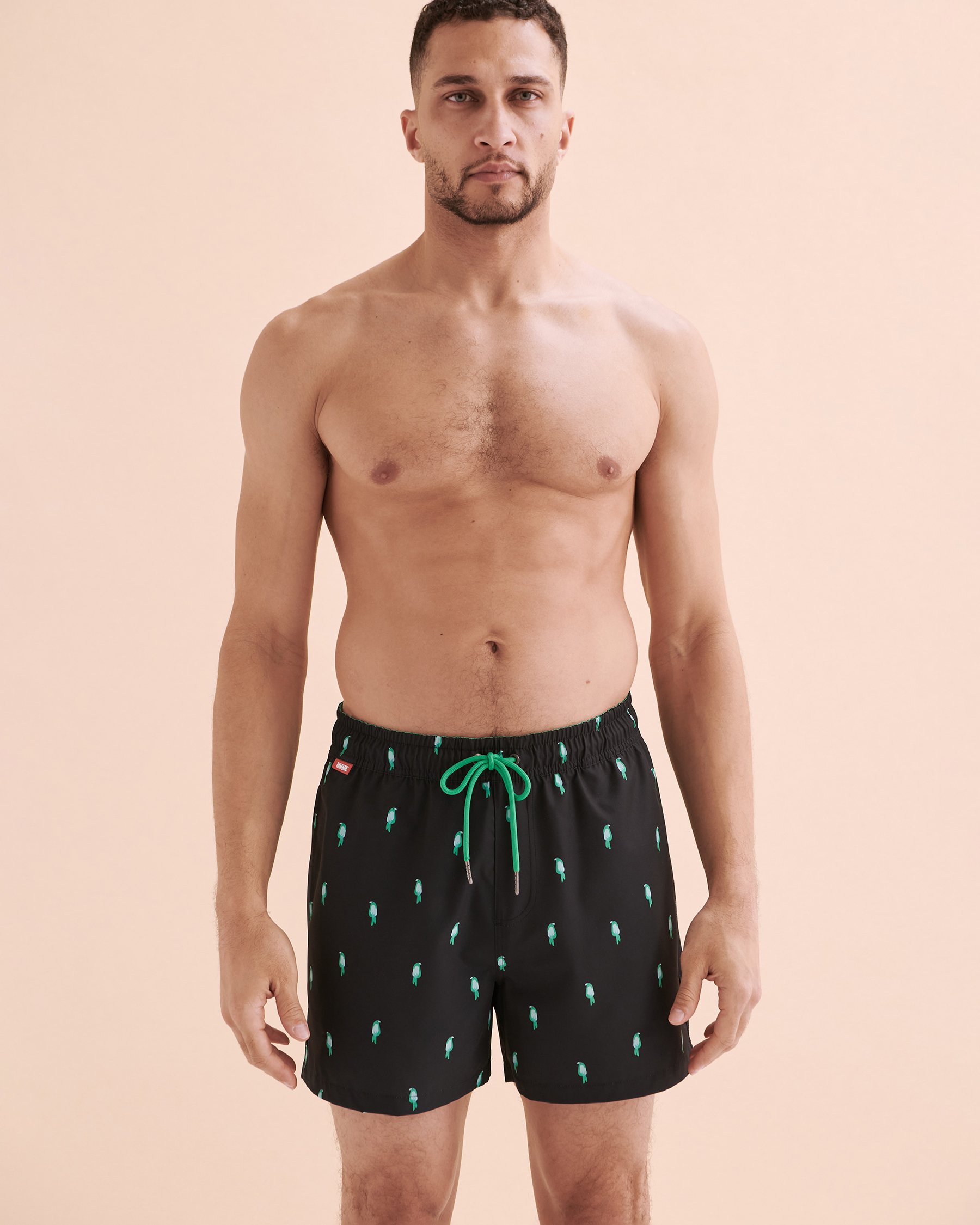 HAMABE Volley Swimsuit Green Parrots 03100029 - View8