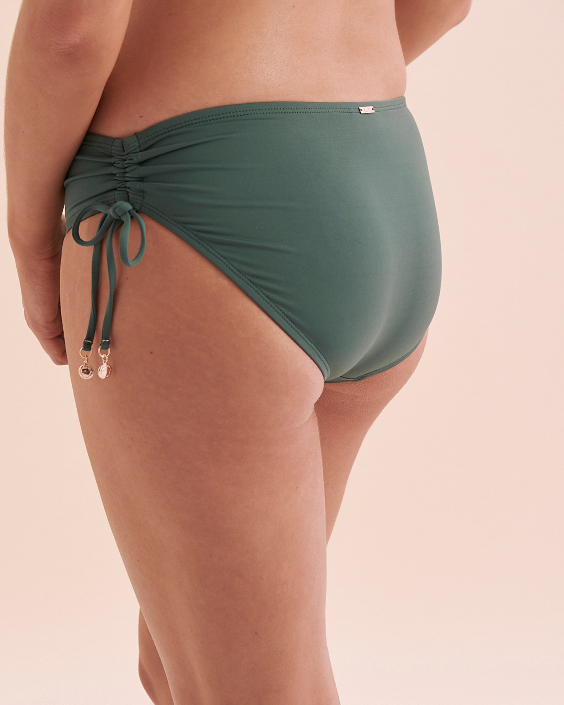 ANNE COLE Live In Color Alex Side Tie Bikini Bottom Green MYMB30001 - View3