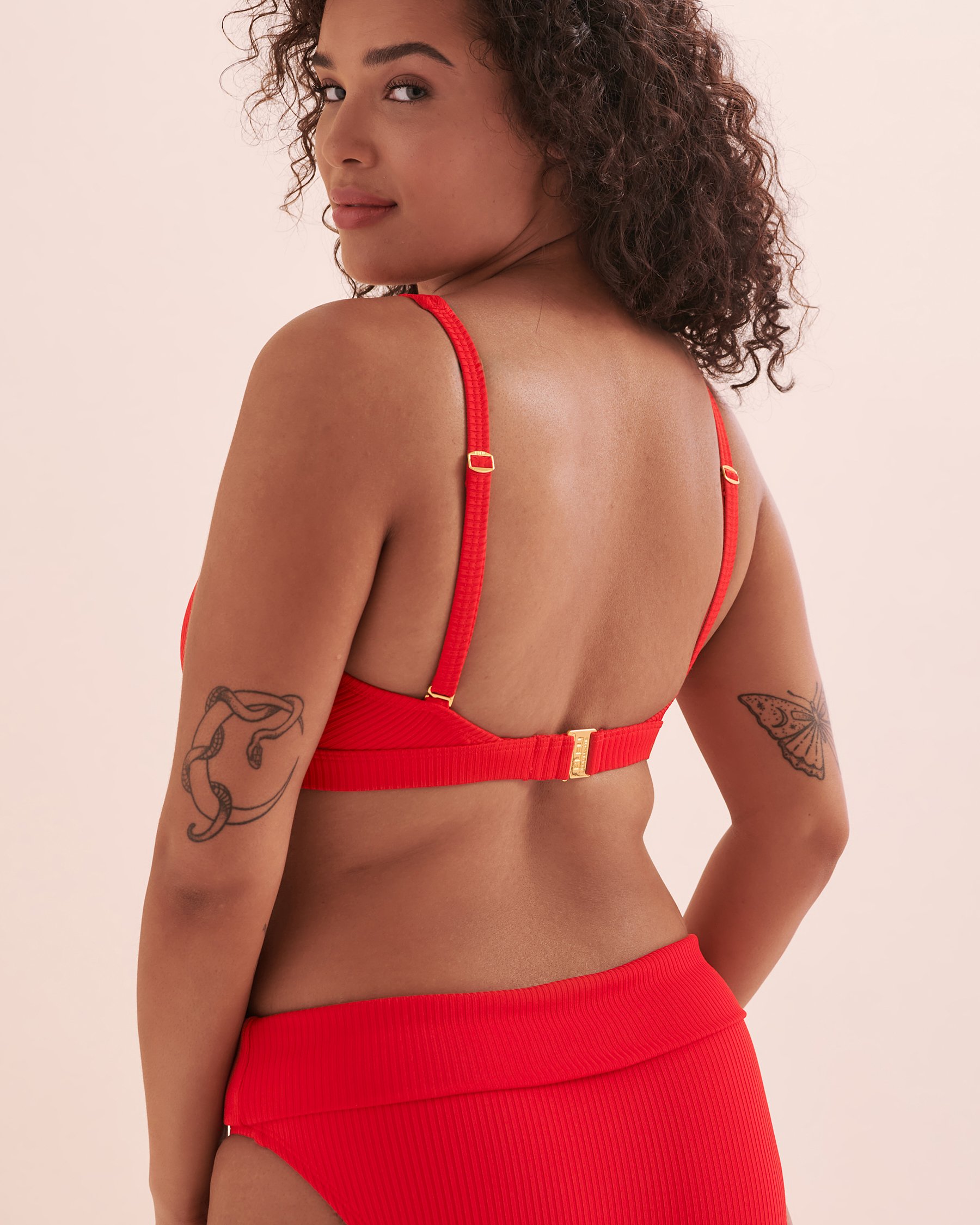 BLEU ROD BEATTIE Haut de bikini à armatures bonnet D-DD Walk The Line Rouge RBWL24350D - View2