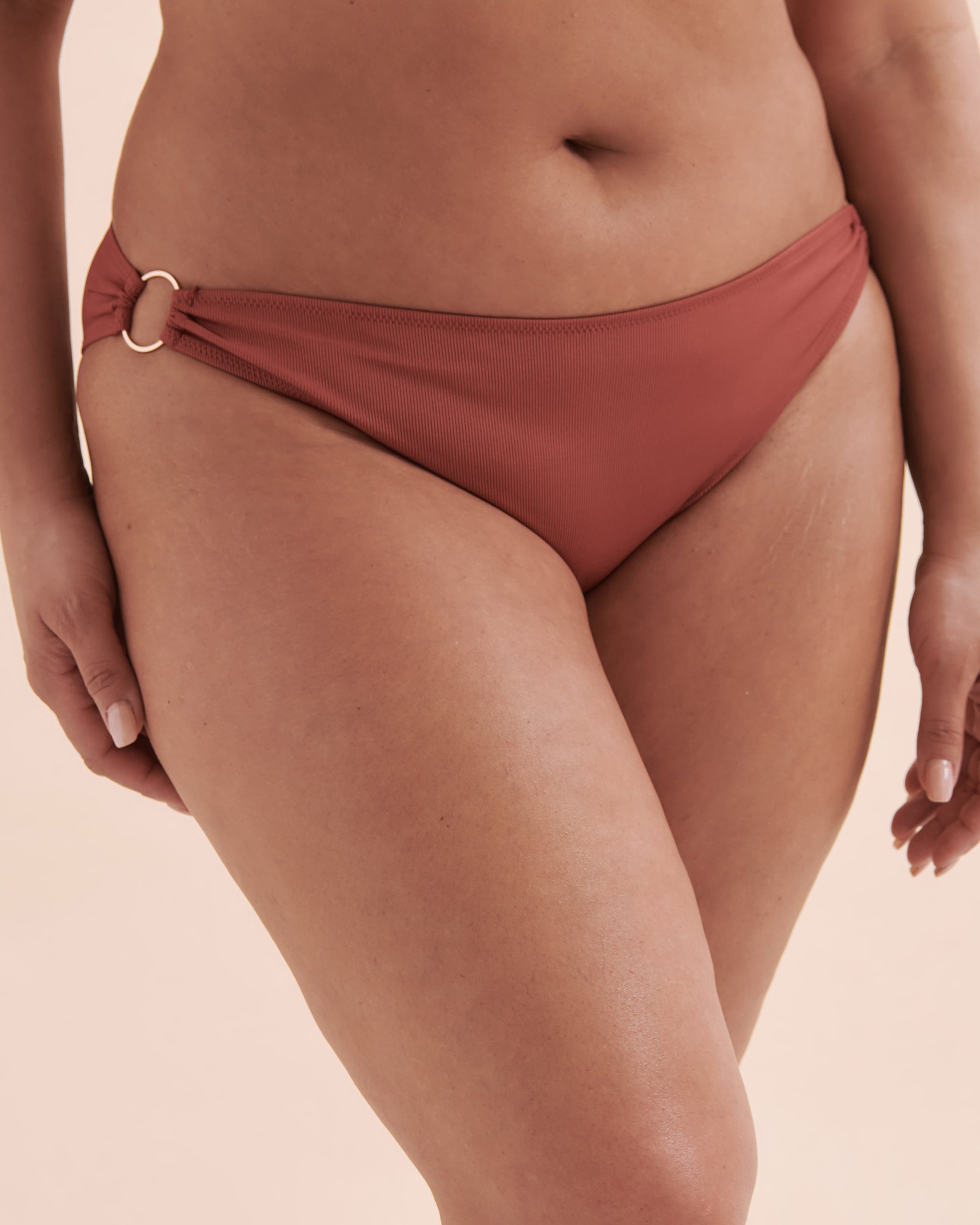 SANTEMARE Casablanca Ribbed Bikini Bottom Brown 01300313 - View8