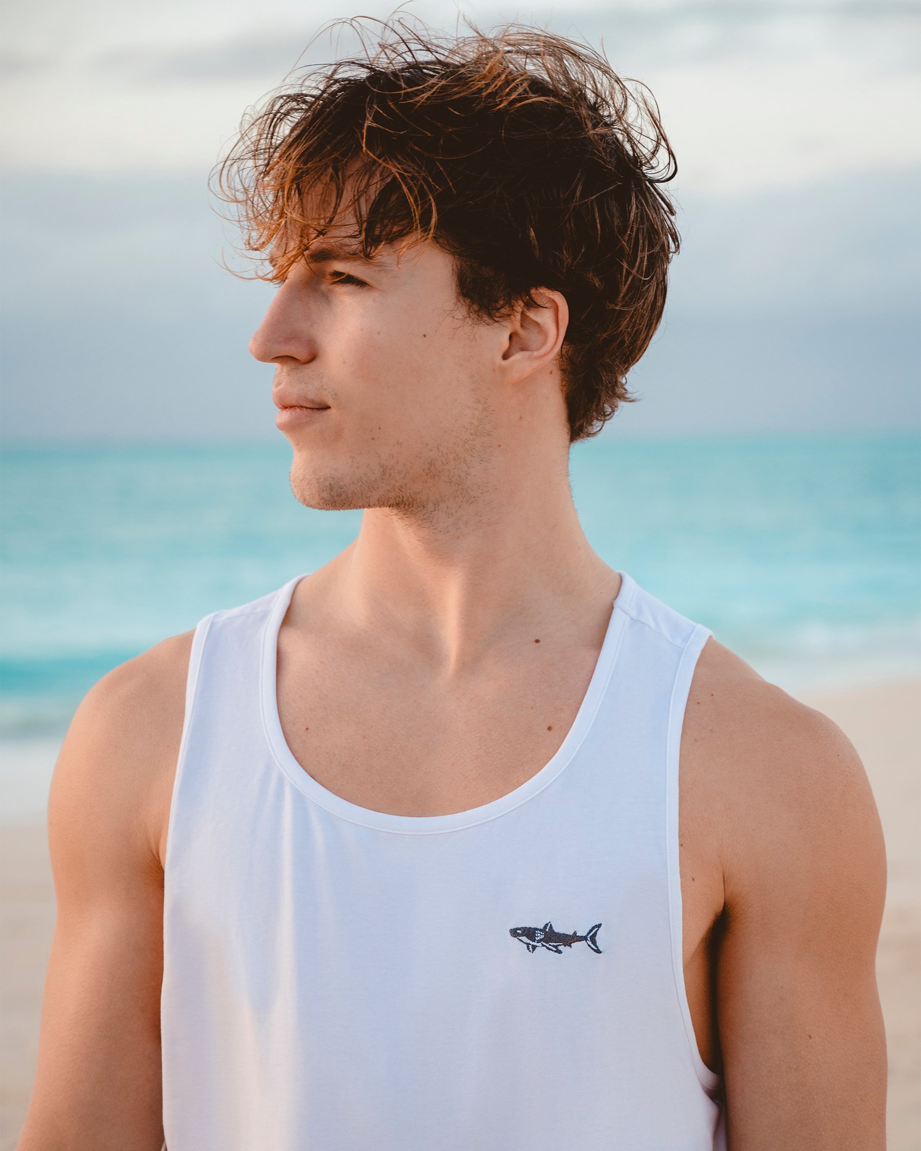 HAMABE Camisole en coton Blanc 04100020 - View2